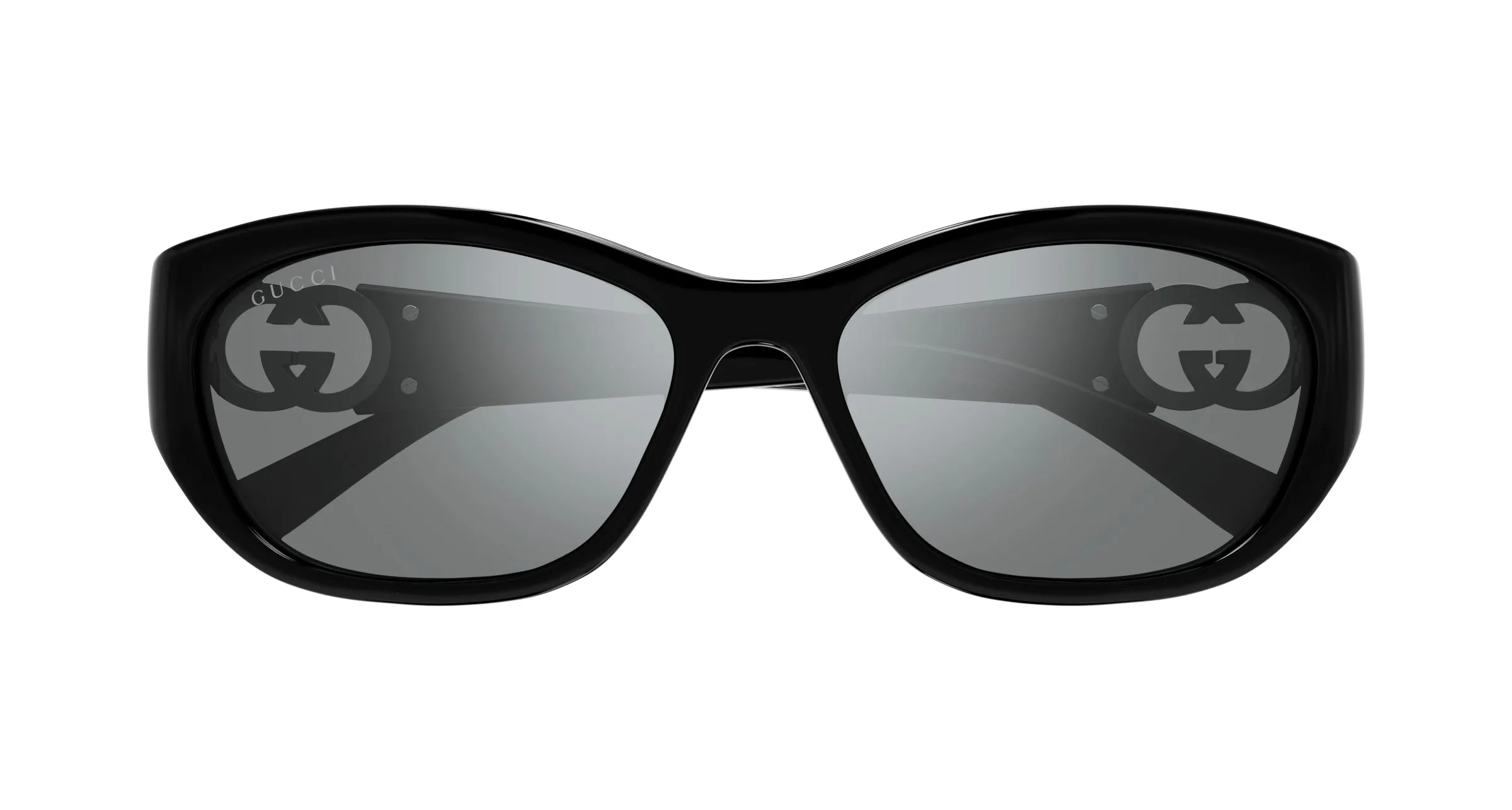 Gucci GG1826SK 004 Occhiali da sole Iniettato Nero Grigio Rotonda - immagine 2