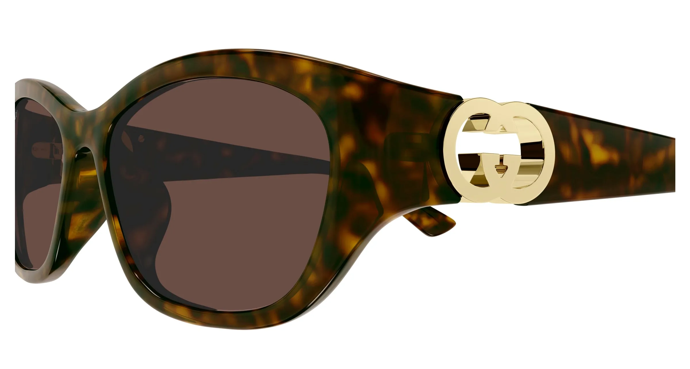 Gucci GG1826SK 002 Occhiali da sole Iniettato Havana Marrone Rotonda - immagine 3