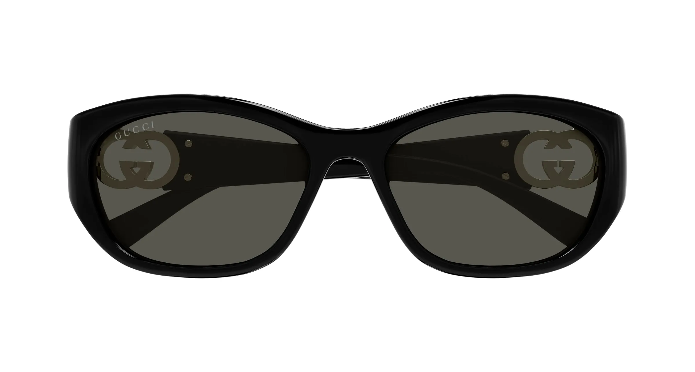 Gucci GG1826SK 001 Occhiali da sole Iniettato Nero Grigio Rotonda - immagine 2