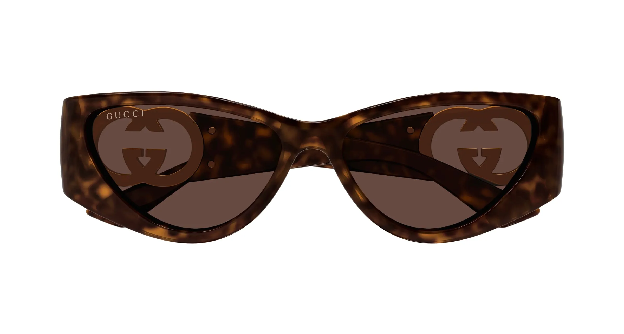 Gucci GG1824S 002 Occhiali da sole Iniettato Havana Marrone Cat Eye - immagine 2