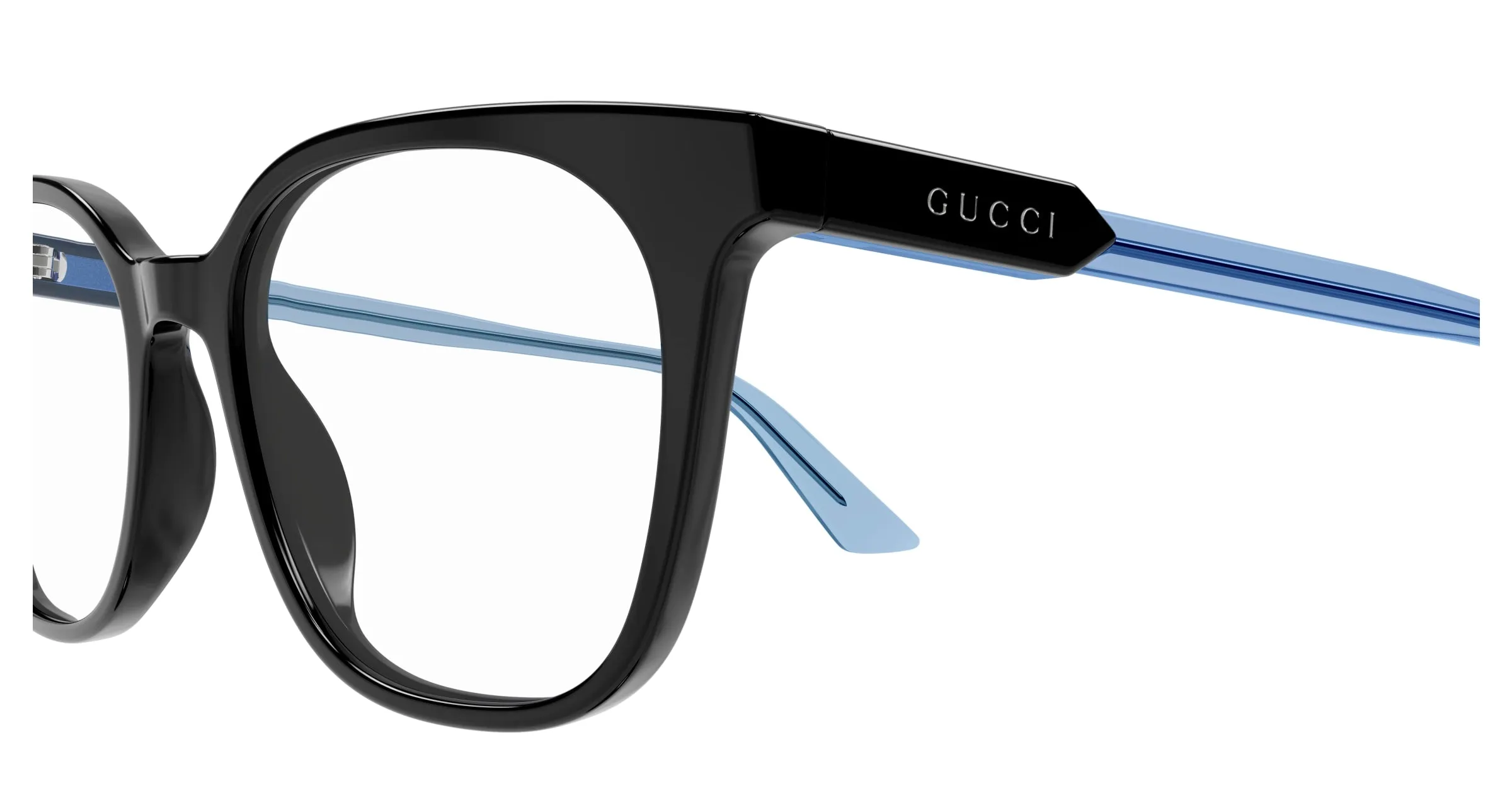 Gucci GG1821O 003 Montature da vista Acetato Nero Trasparente Rotonda - immagine 3