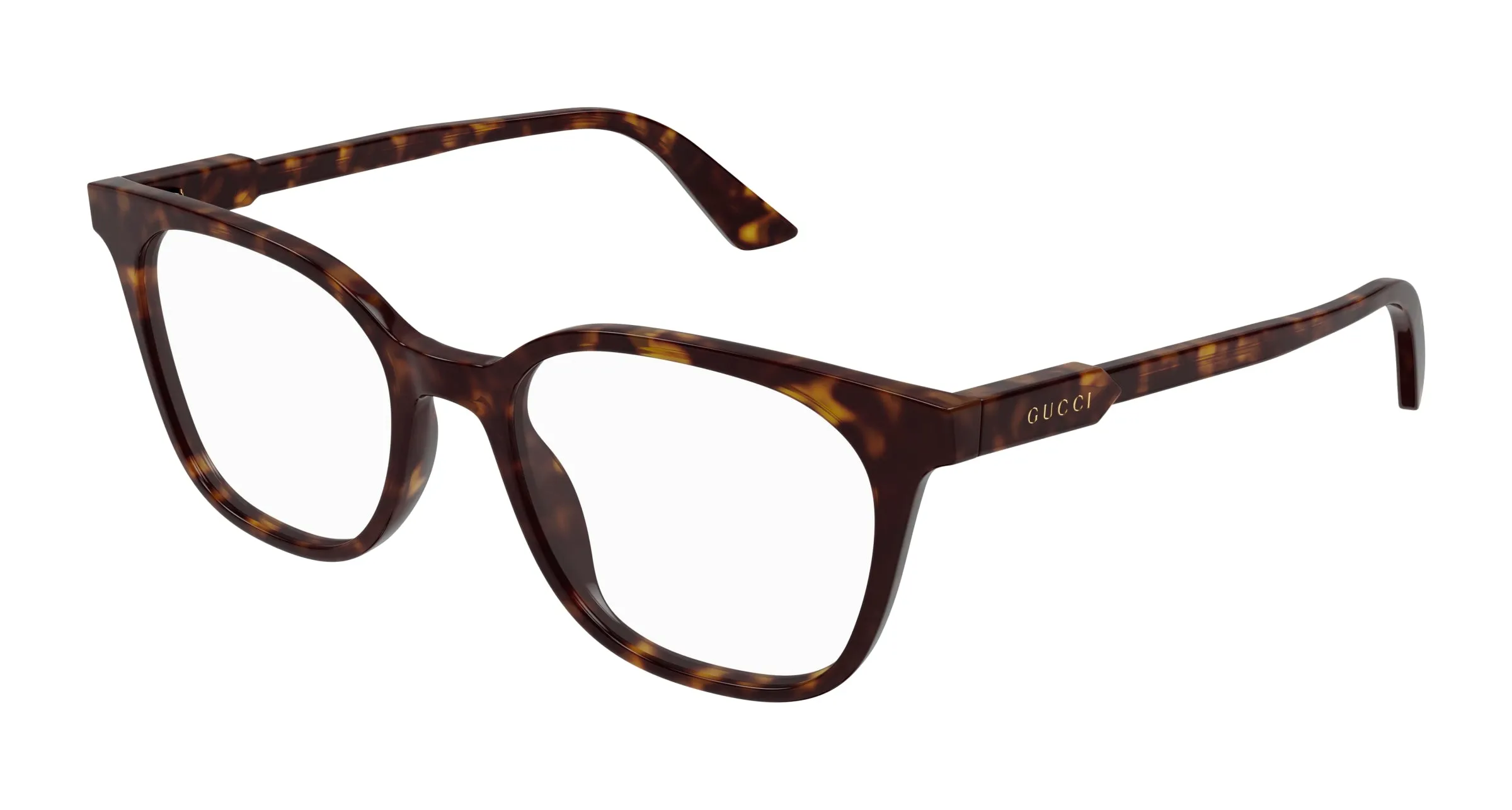 Gucci GG1821O 002 Montature da vista Acetato Havana Trasparente Rotonda - immagine 1