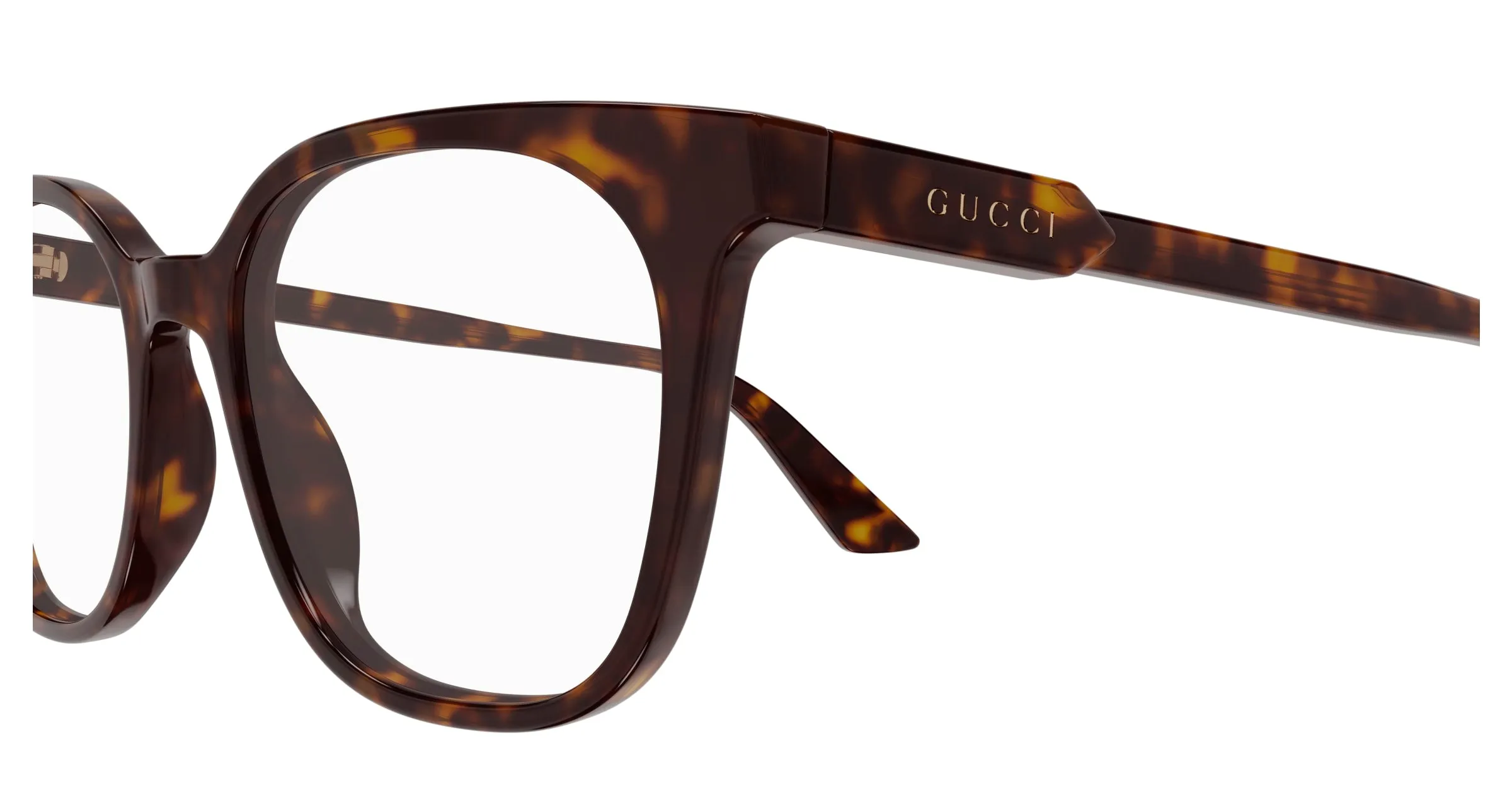 Gucci GG1821O 002 Montature da vista Acetato Havana Trasparente Rotonda - immagine 3