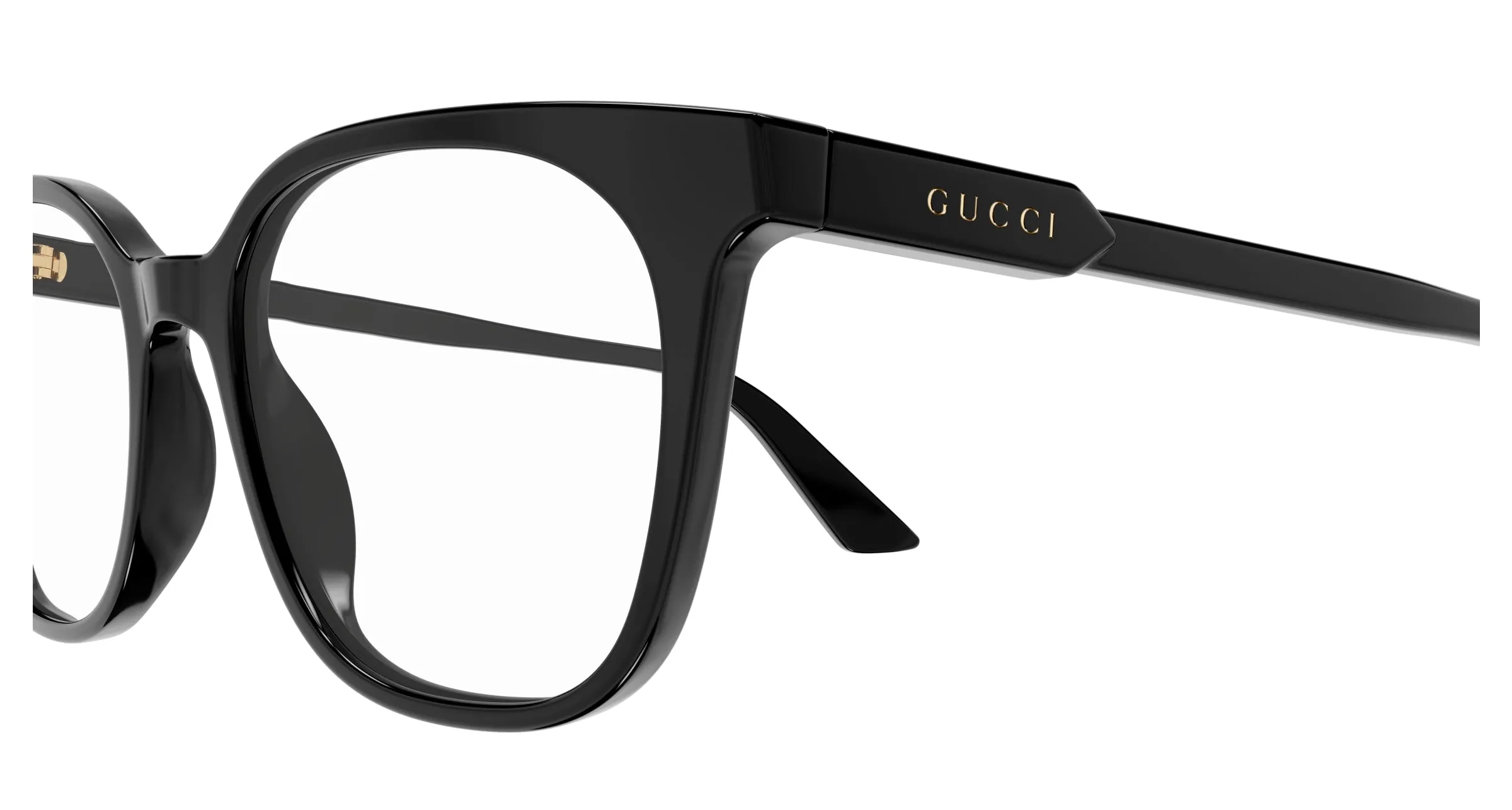 Gucci GG1821O 001 Montature da vista Acetato Nero Trasparente Rotonda - immagine 3