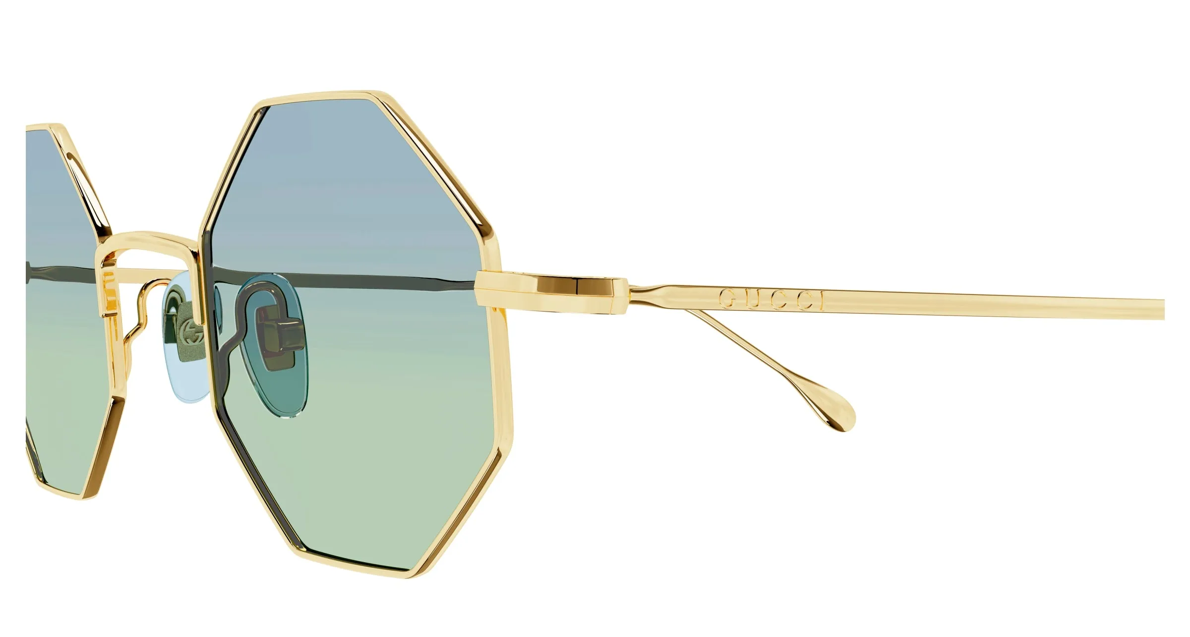 Gucci GG1814S 004 Occhiali da sole Metallo Oro Geometrica - immagine 3