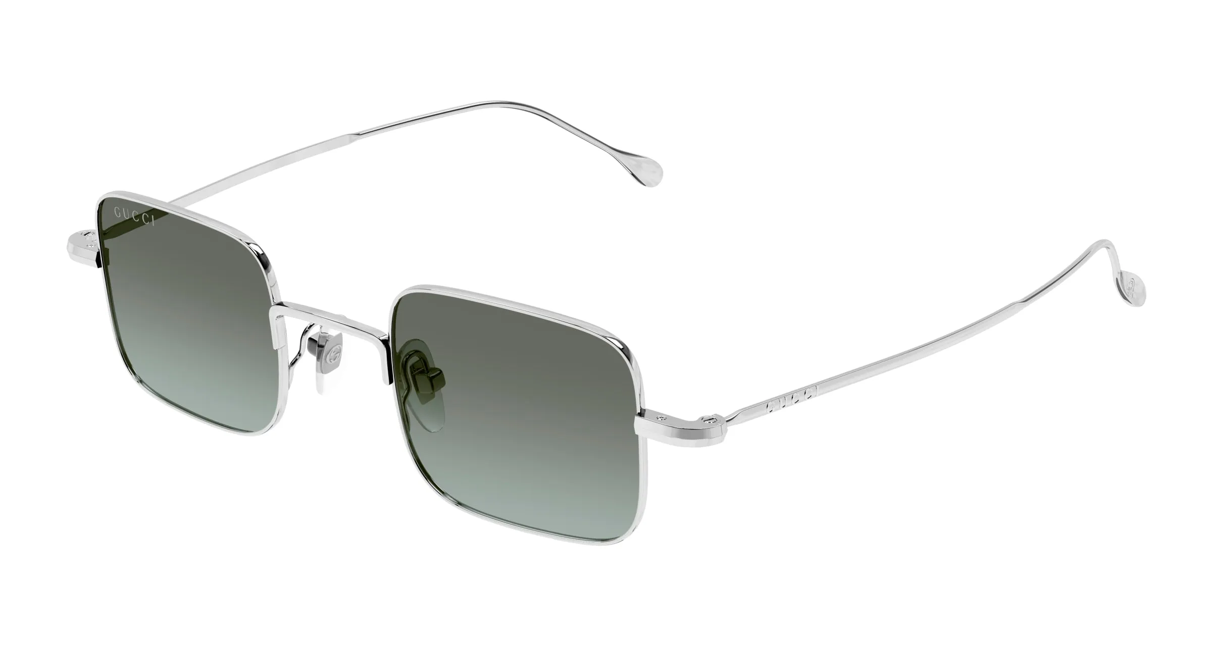 Gucci GG1813S 003 Occhiali da sole Metallo Argento Marrone Squadrata - immagine 1