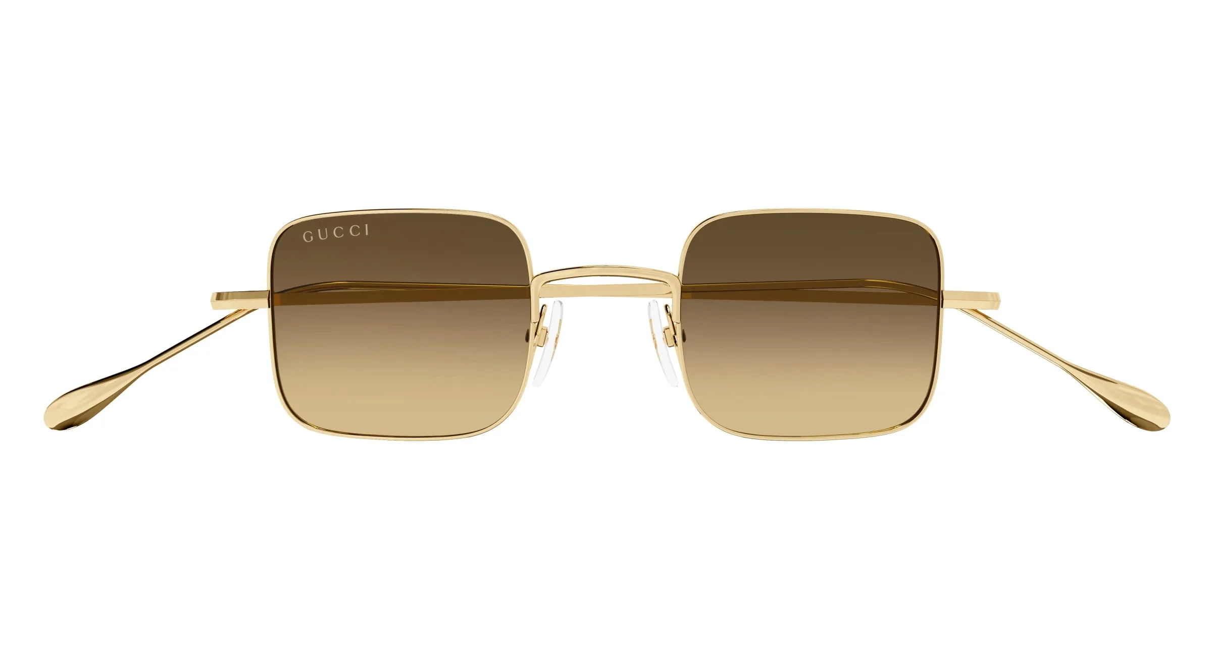 Gucci GG1813S 002 Occhiali da sole Metallo Oro Marrone Squadrata - immagine 2