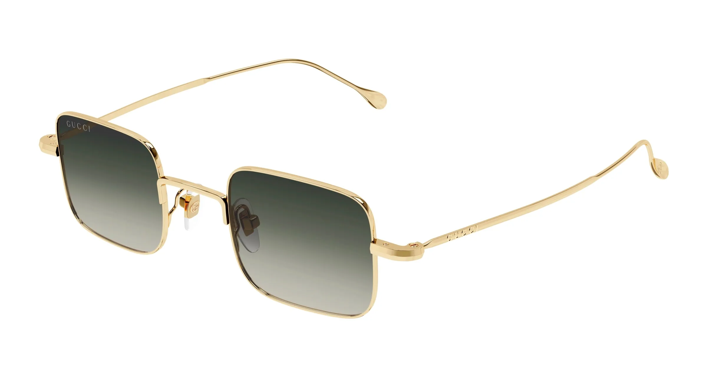 Gucci GG1813S 001 Occhiali da sole Metallo Oro Grigio Squadrata - immagine 1