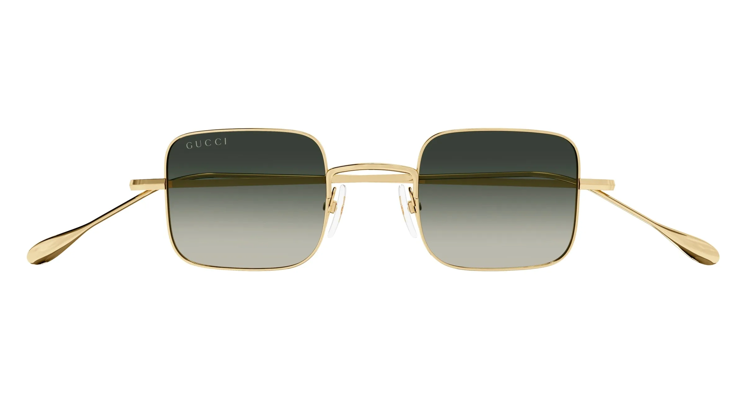 Gucci GG1813S 001 Occhiali da sole Metallo Oro Grigio Squadrata - immagine 2