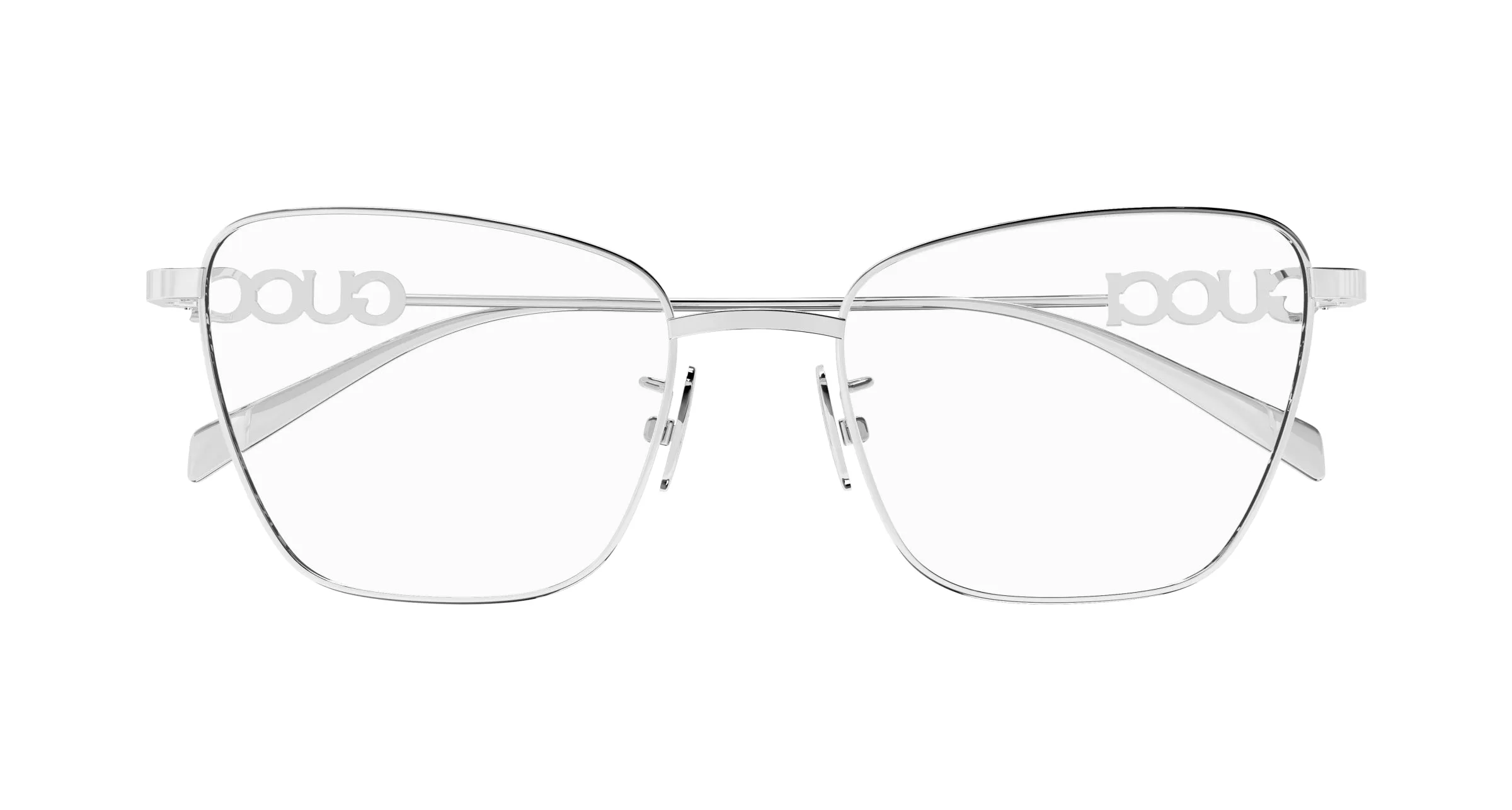 Gucci GG1807O 004 Montature da vista Metallo Argento Trasparente Farfalla - immagine 2