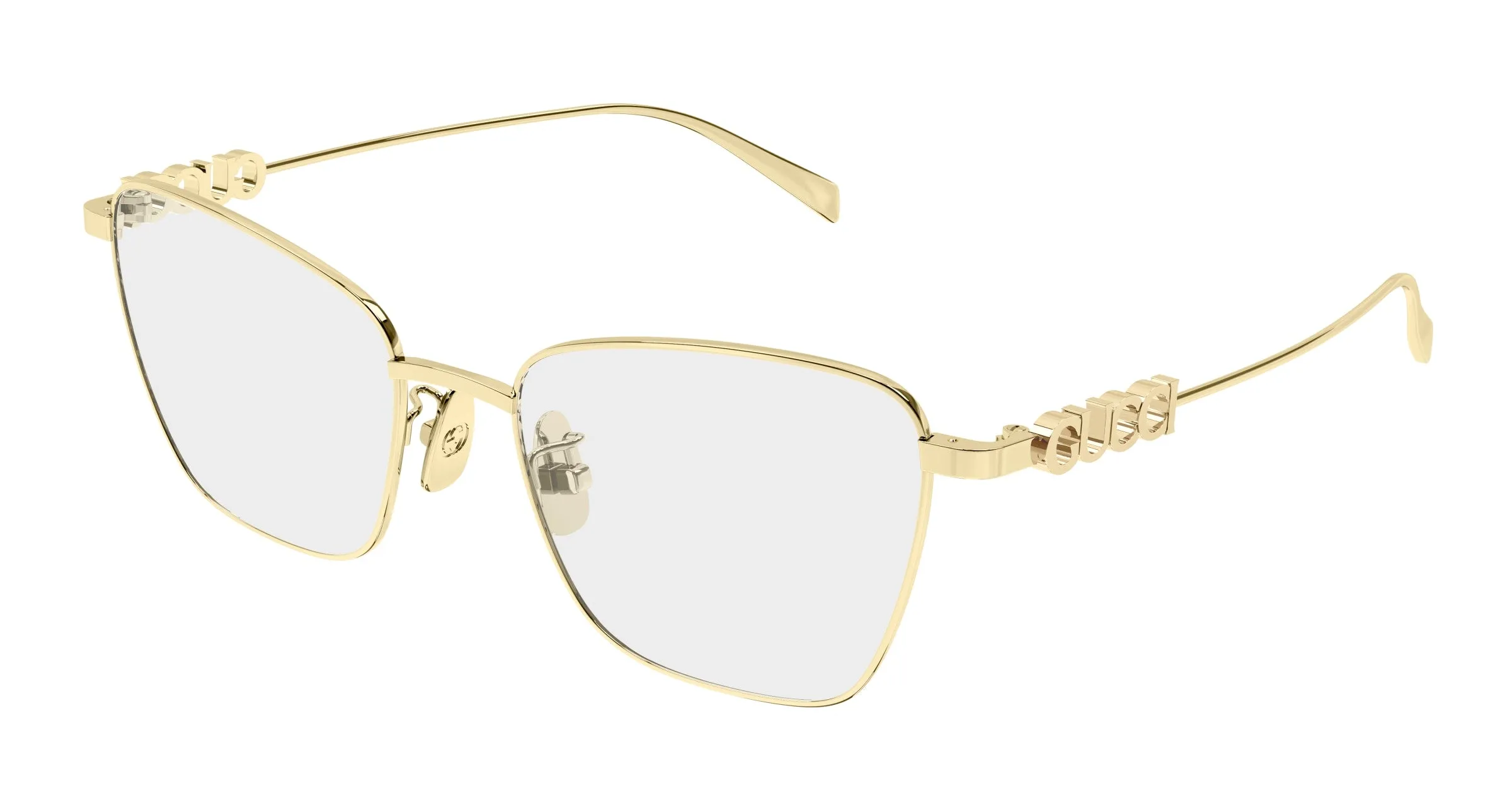 Gucci GG1807O 003 Montature da vista Metallo Oro Trasparente Farfalla - immagine 1