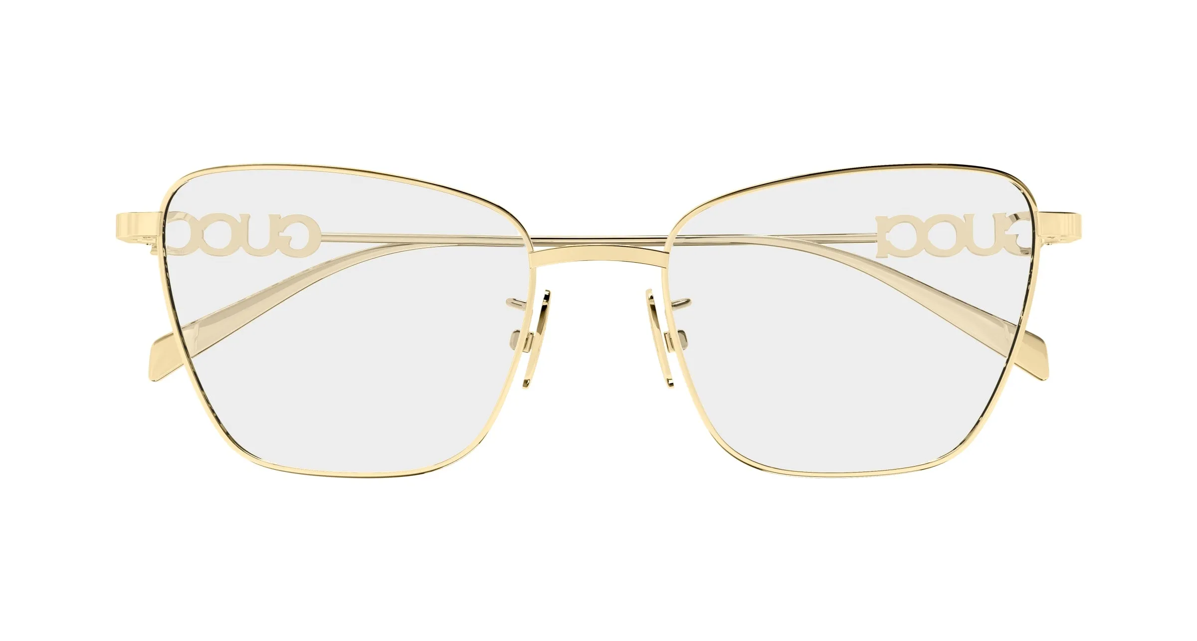Gucci GG1807O 003 Montature da vista Metallo Oro Trasparente Farfalla - immagine 2