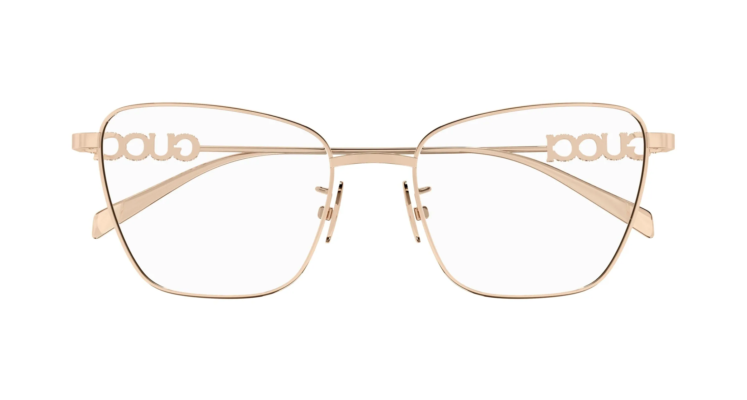 Gucci GG1807O 002 Montature da vista Metallo Oro Trasparente Farfalla - immagine 2