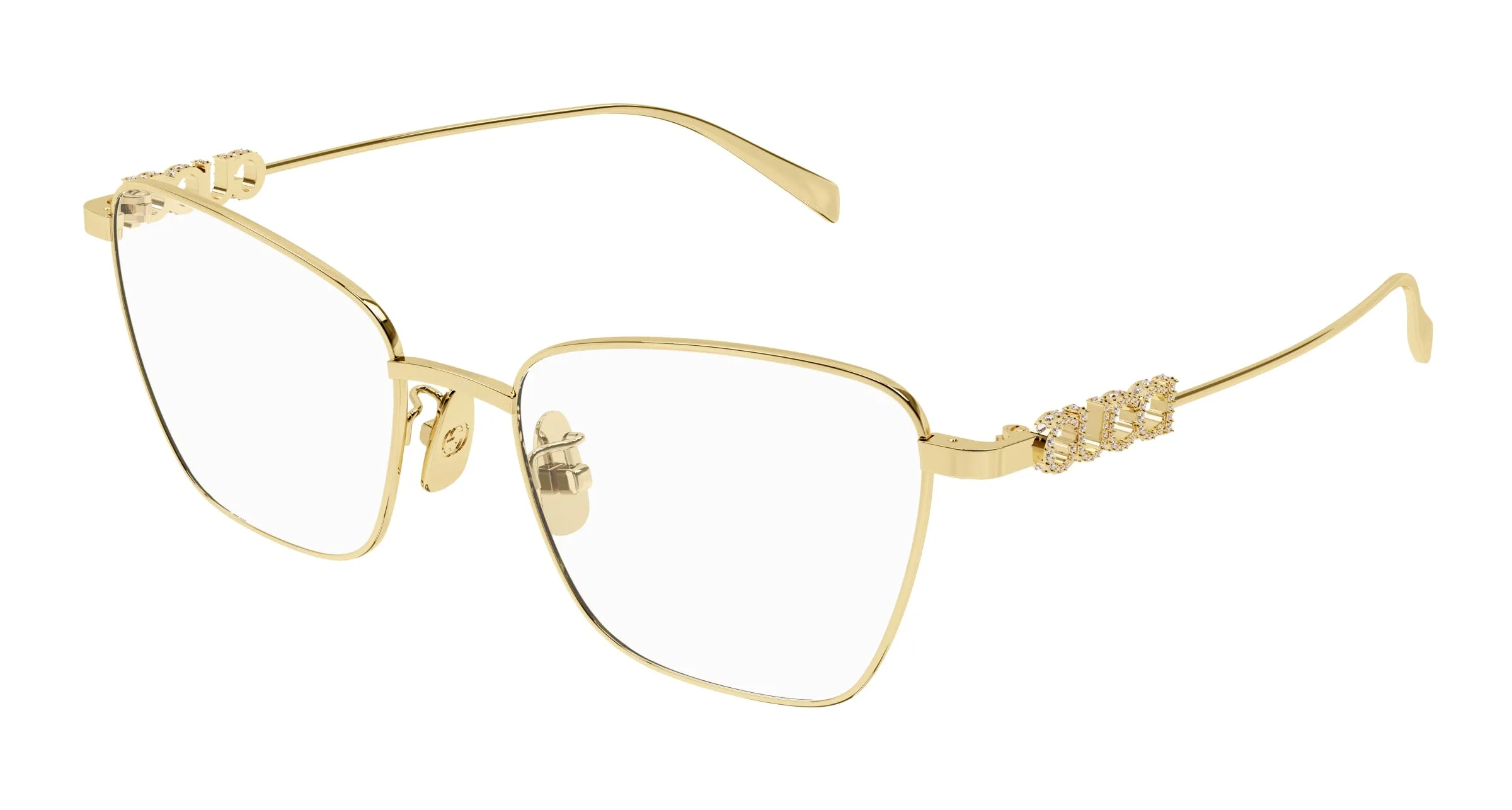 Gucci GG1807O 001 Montature da vista Metallo Oro Trasparente Farfalla - immagine 1