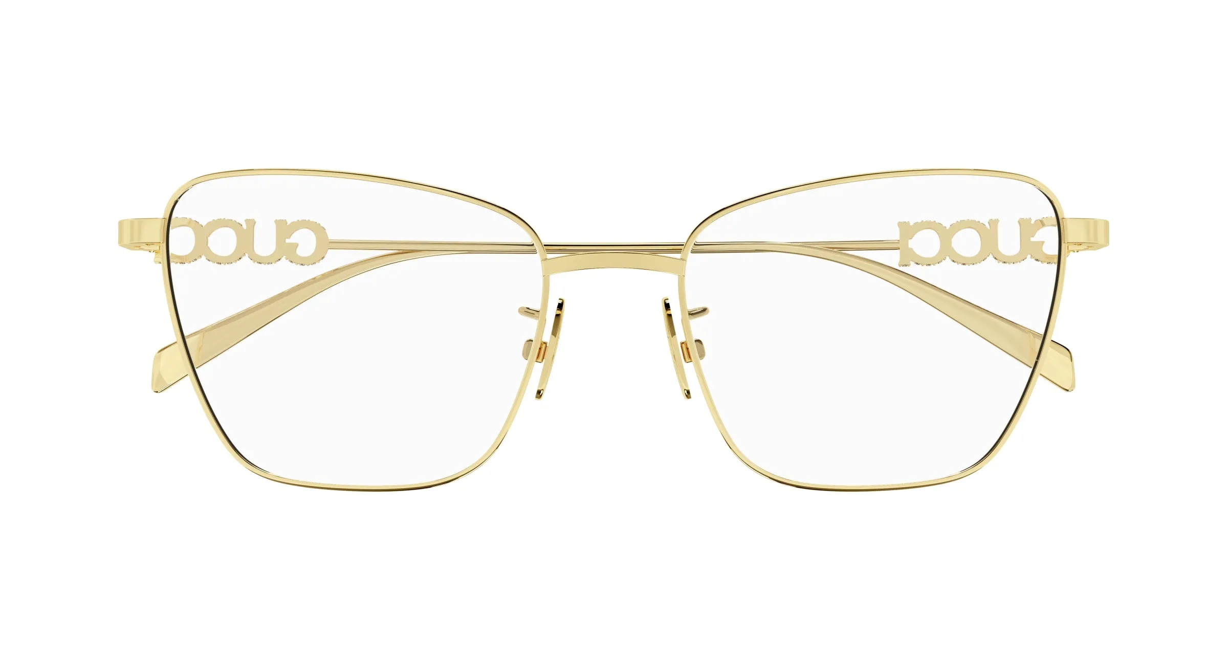Gucci GG1807O 001 Montature da vista Metallo Oro Trasparente Farfalla - immagine 2