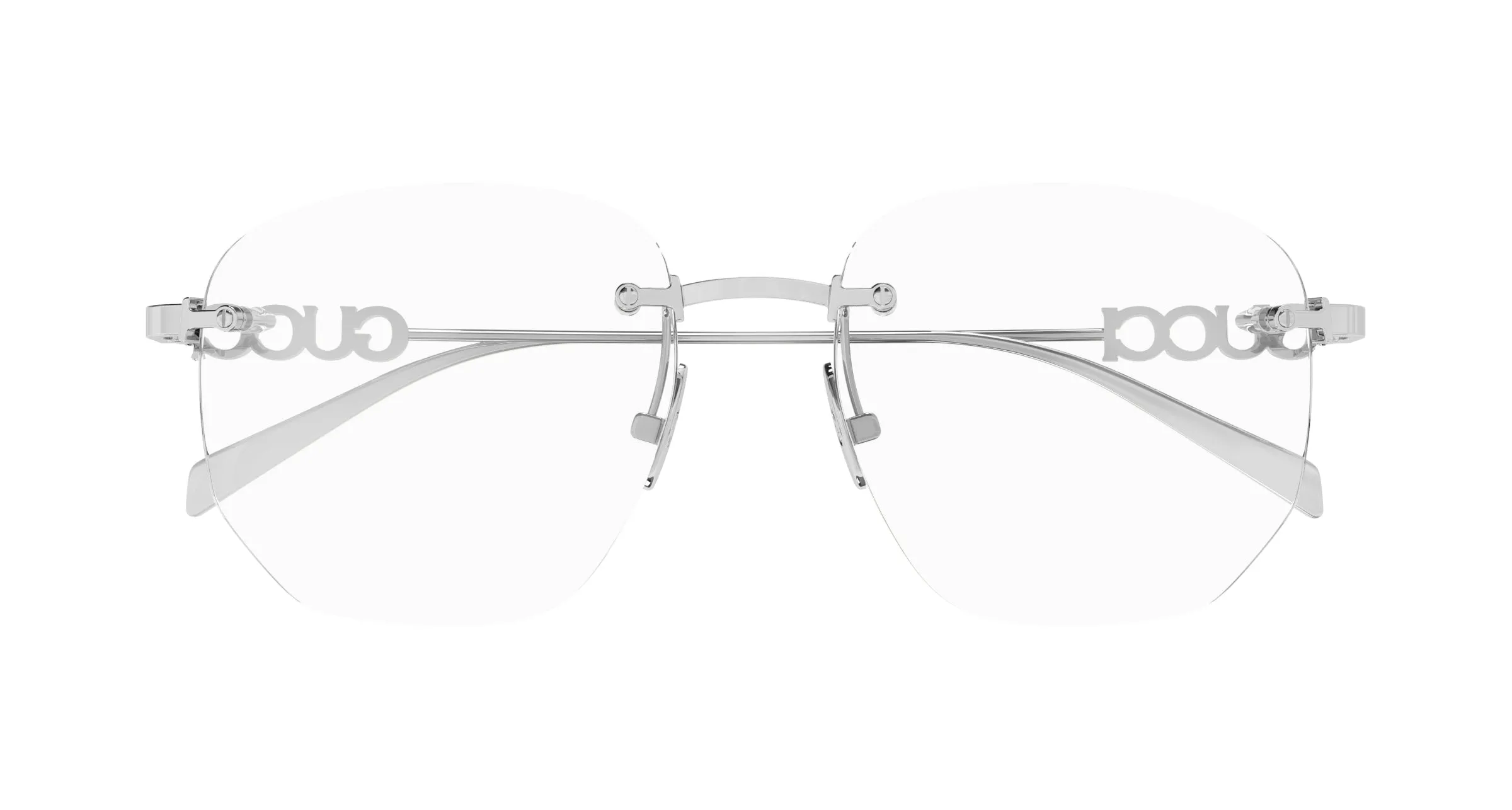 Gucci GG1806O 004 Montature da vista Metallo Argento Trasparente Squadrata - immagine 2