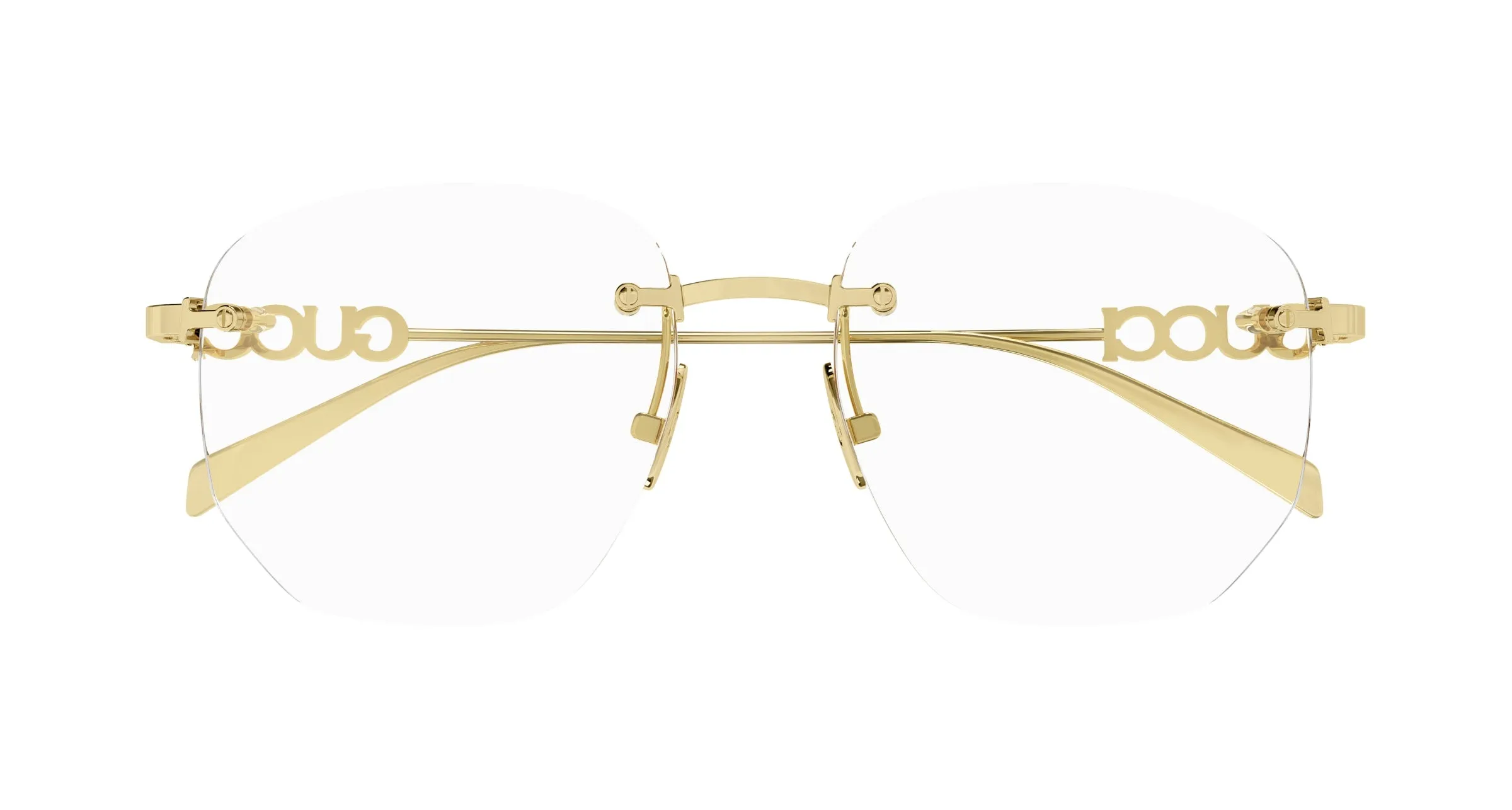 Gucci GG1806O 002 Montature da vista Metallo Oro Trasparente Squadrata - immagine 2