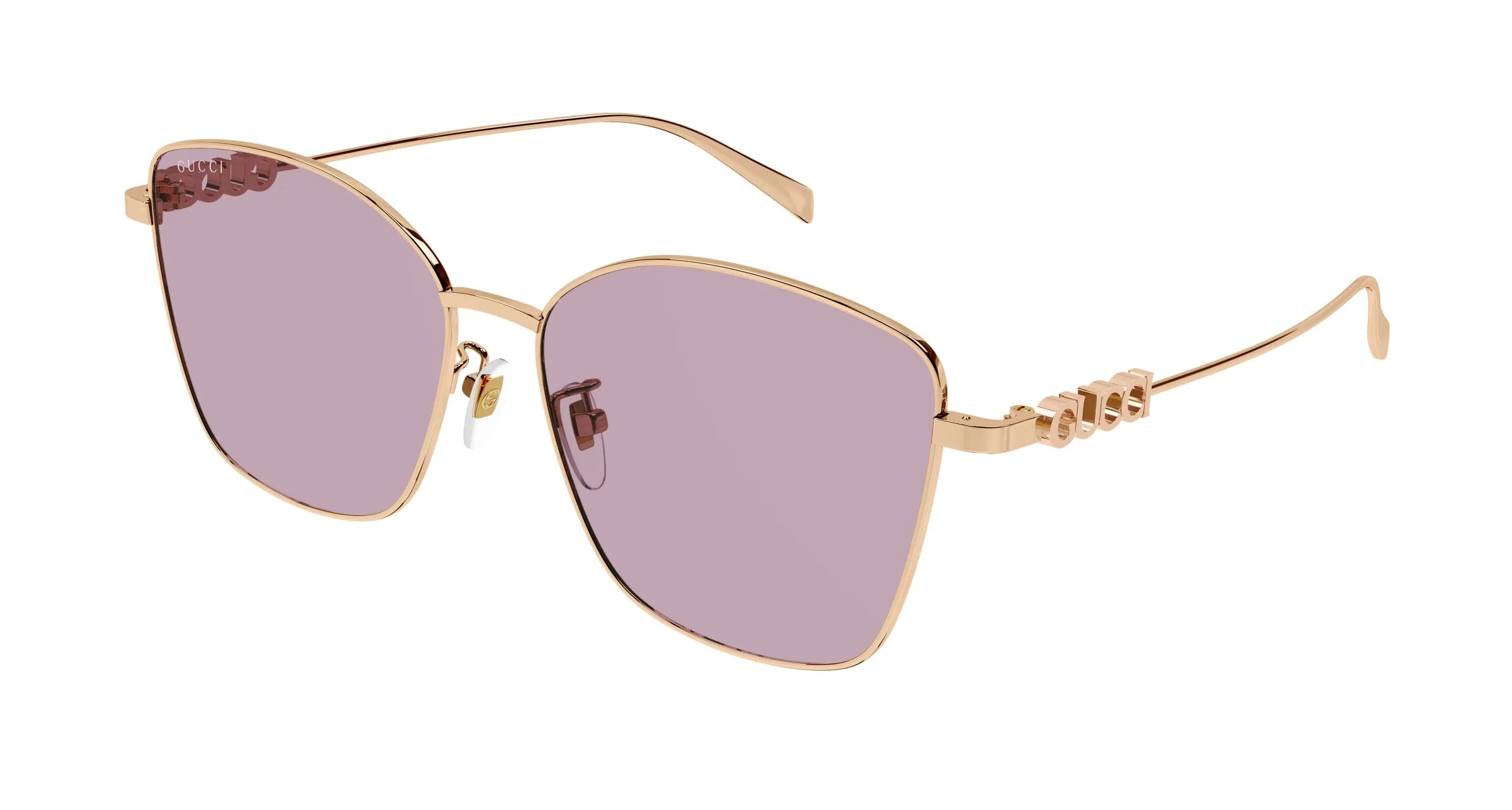 Gucci GG1805SA 003 Occhiali da sole Metallo Oro Viola Farfalla - immagine 1