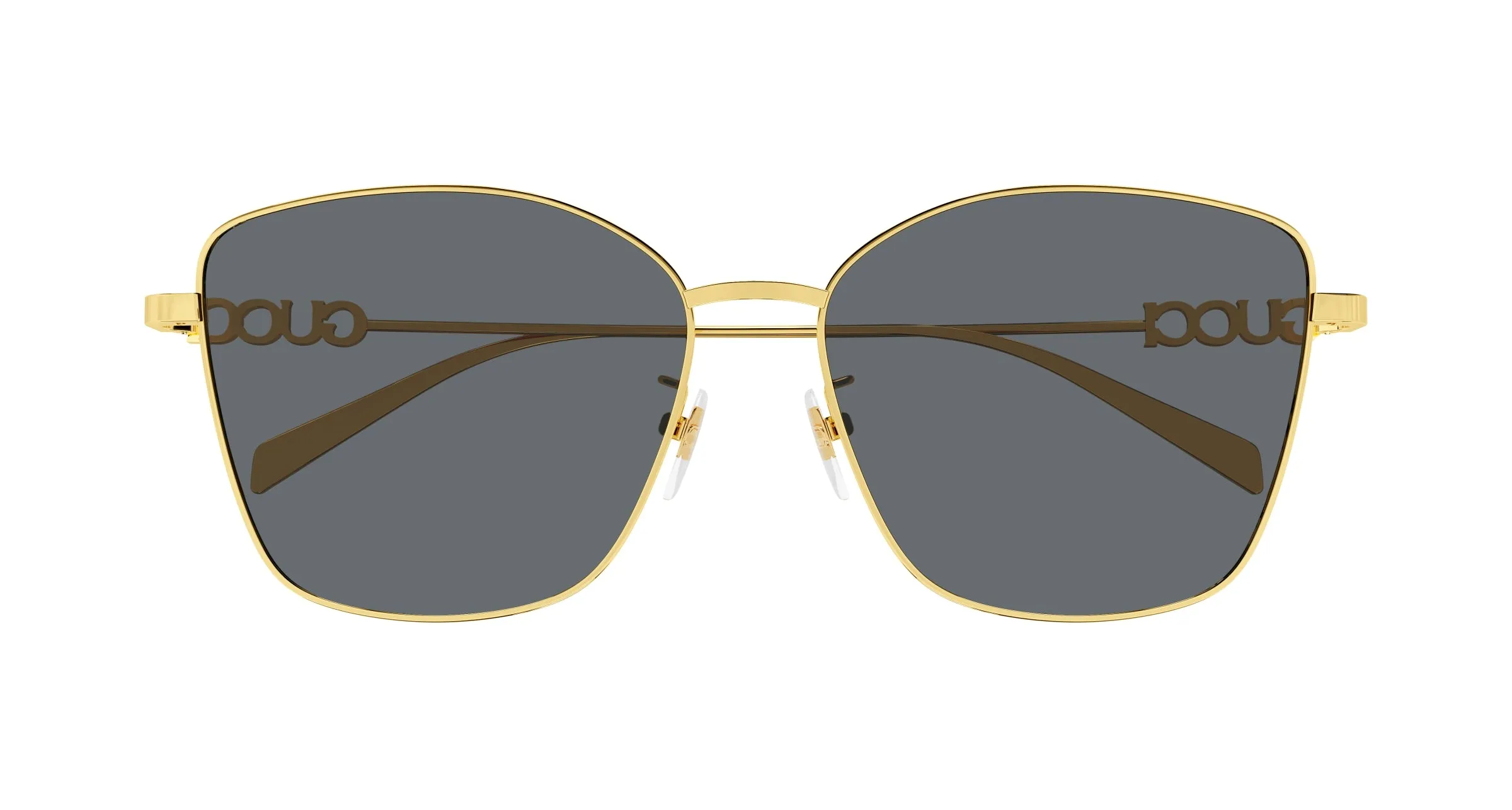 Gucci GG1805SA 001 Occhiali da sole Metallo Oro Grigio Farfalla - immagine 2