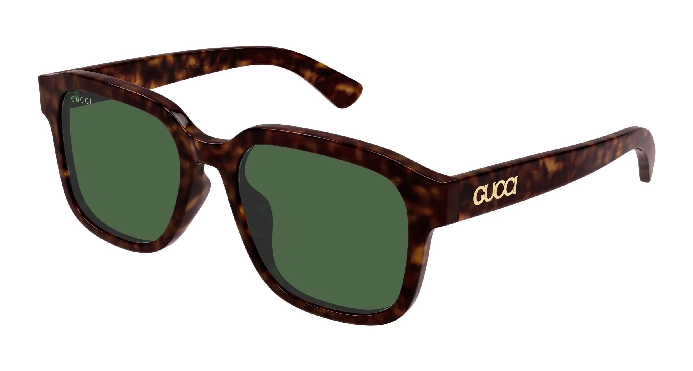 Gucci GG1798SA 002 Occhiali da sole Acetato Havana Verde Squadrata - immagine 1