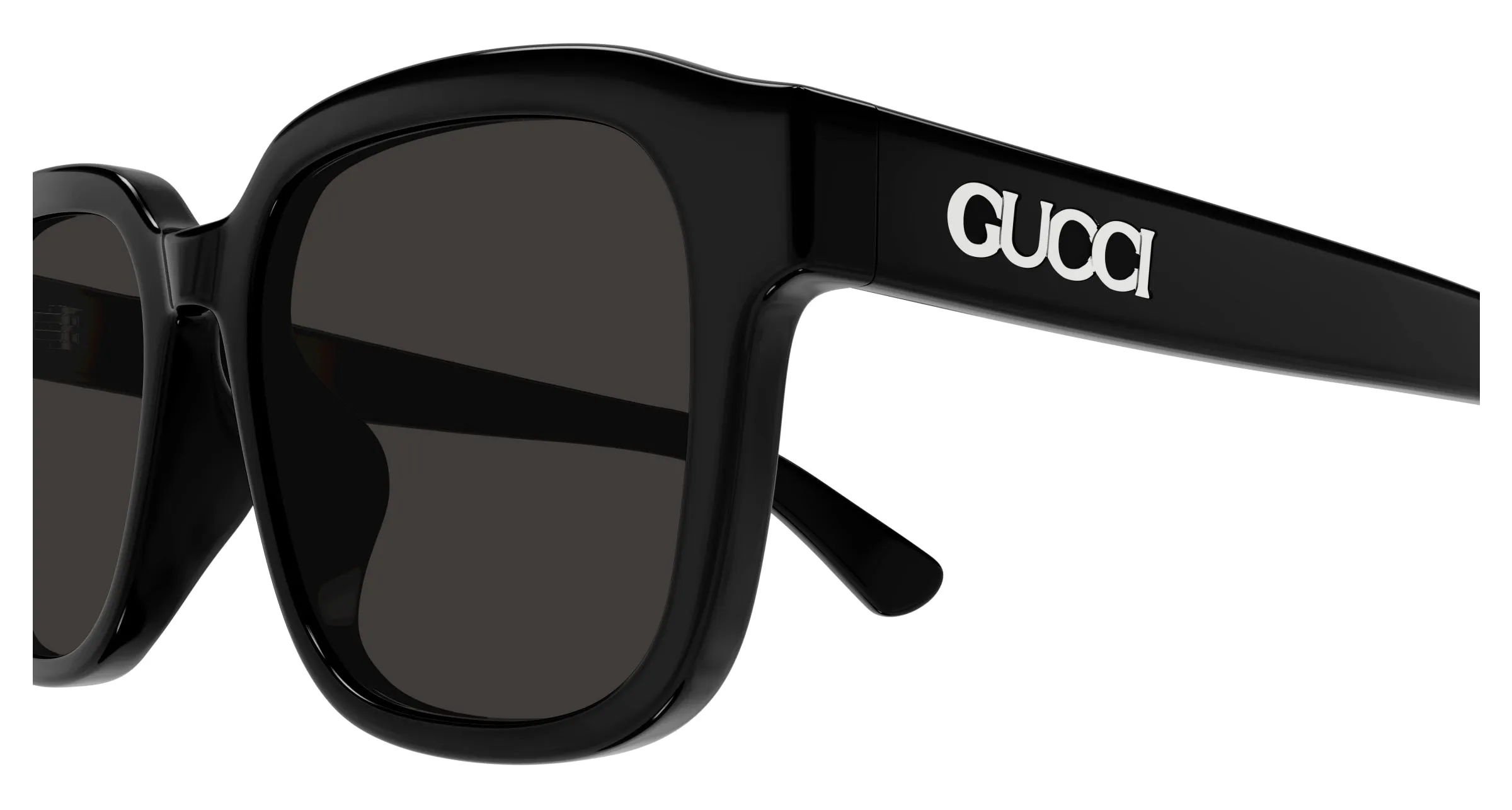 Gucci GG1798SA 001 Occhiali da sole Acetato Nero Grigio Squadrata - immagine 3