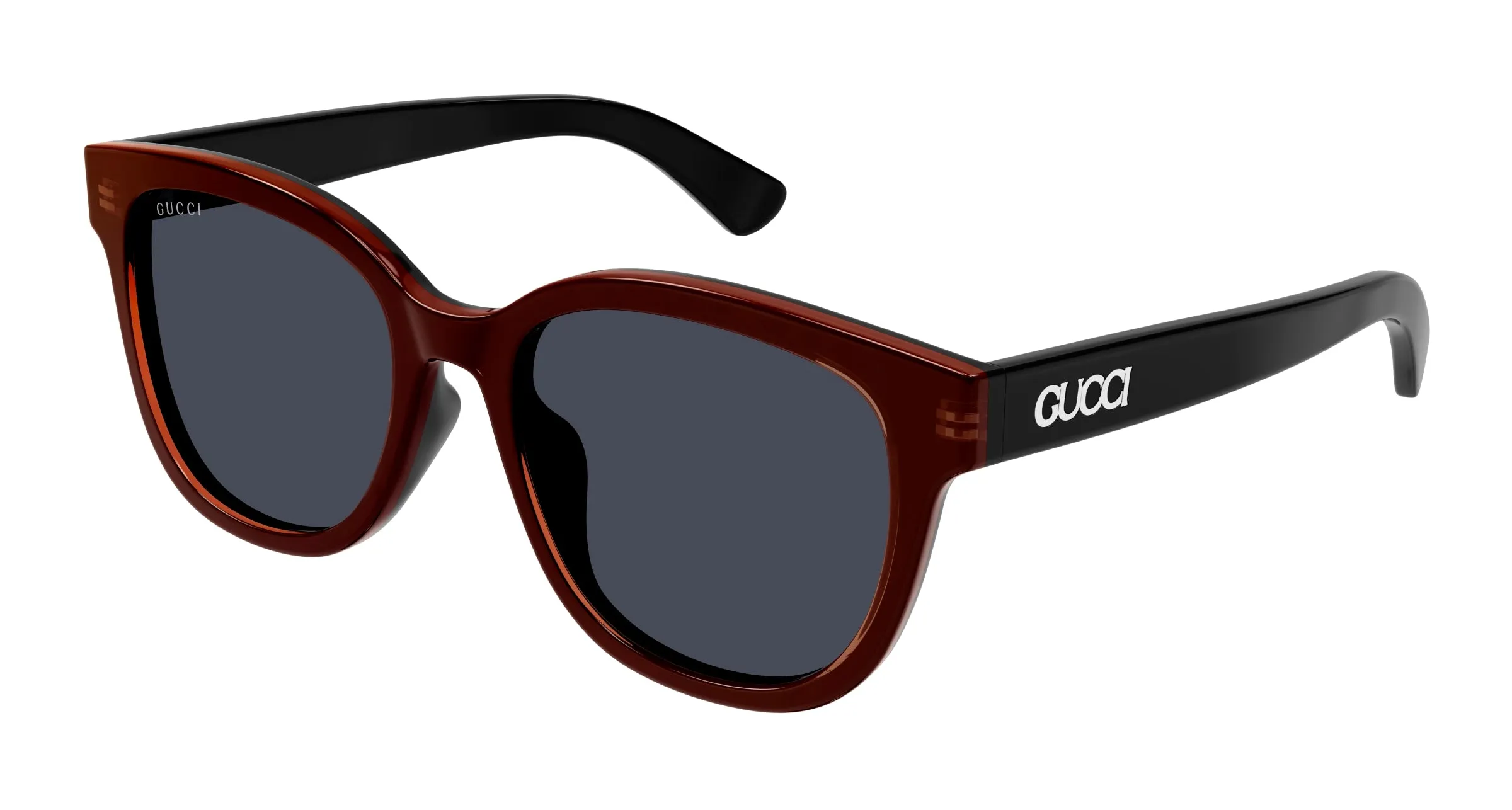 Gucci GG1797SK 003 Occhiali da sole Acetato Nero Blu Rotonda - immagine 1
