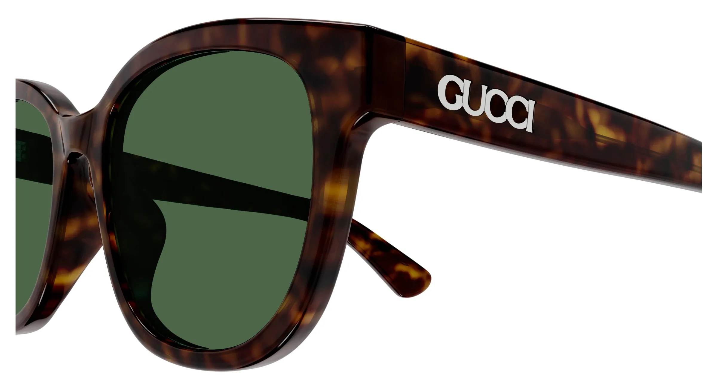 Gucci GG1797SK 002 Occhiali da sole Acetato Havana Verde Rotonda - immagine 3