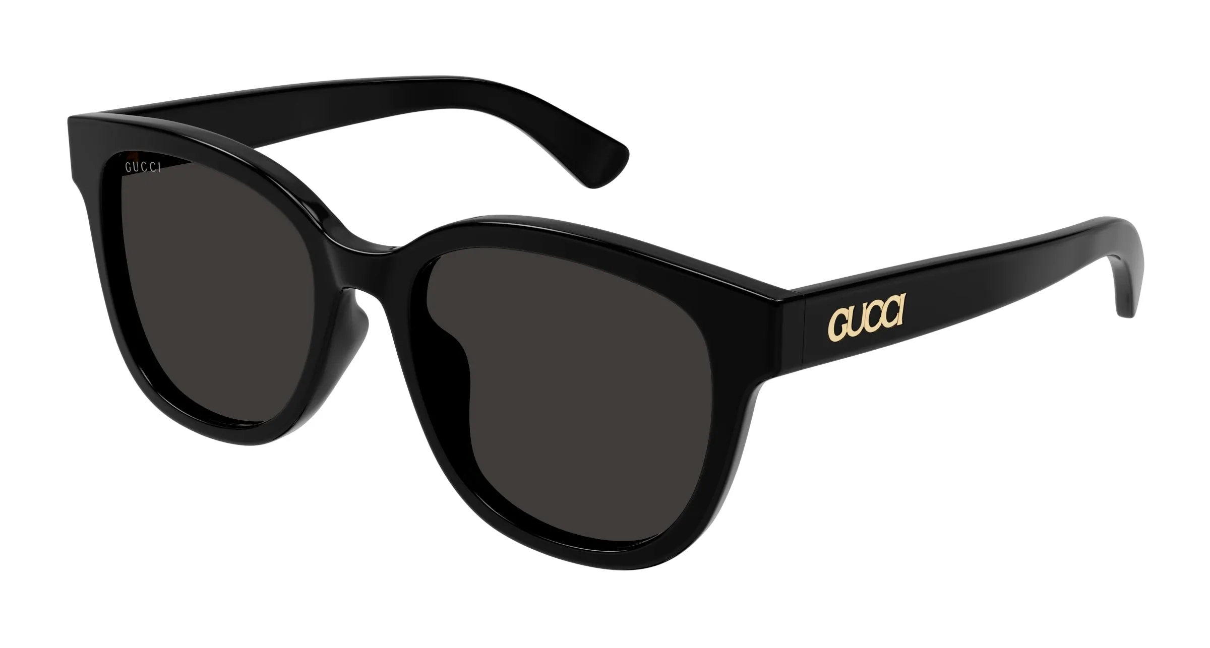 Gucci GG1797SK 001 Occhiali da sole Acetato Nero Grigio Rotonda - immagine 1