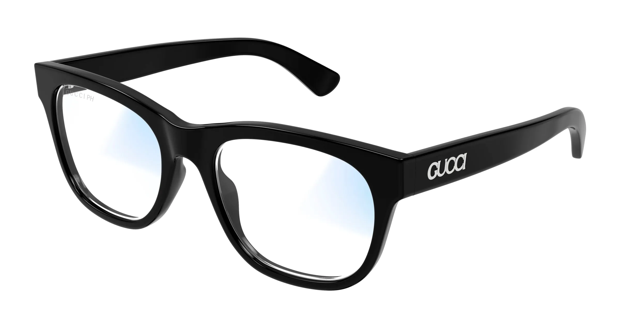 Gucci GG1796S 001 Occhiali da sole Acetato Nero Trasparente Squadrata Fotocromatico - immagine 1