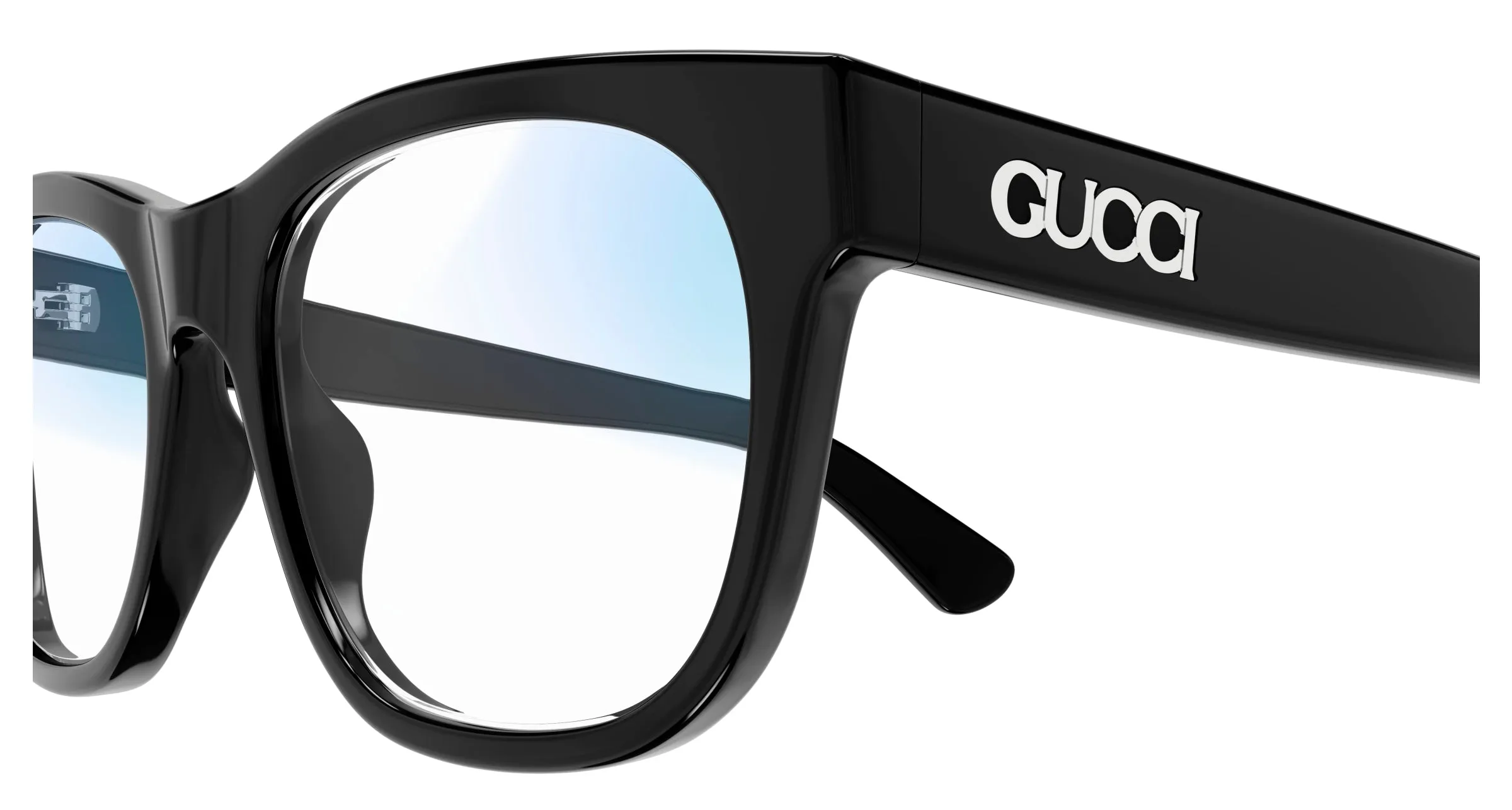 Gucci GG1796S 001 Occhiali da sole Acetato Nero Trasparente Squadrata Fotocromatico - immagine 3
