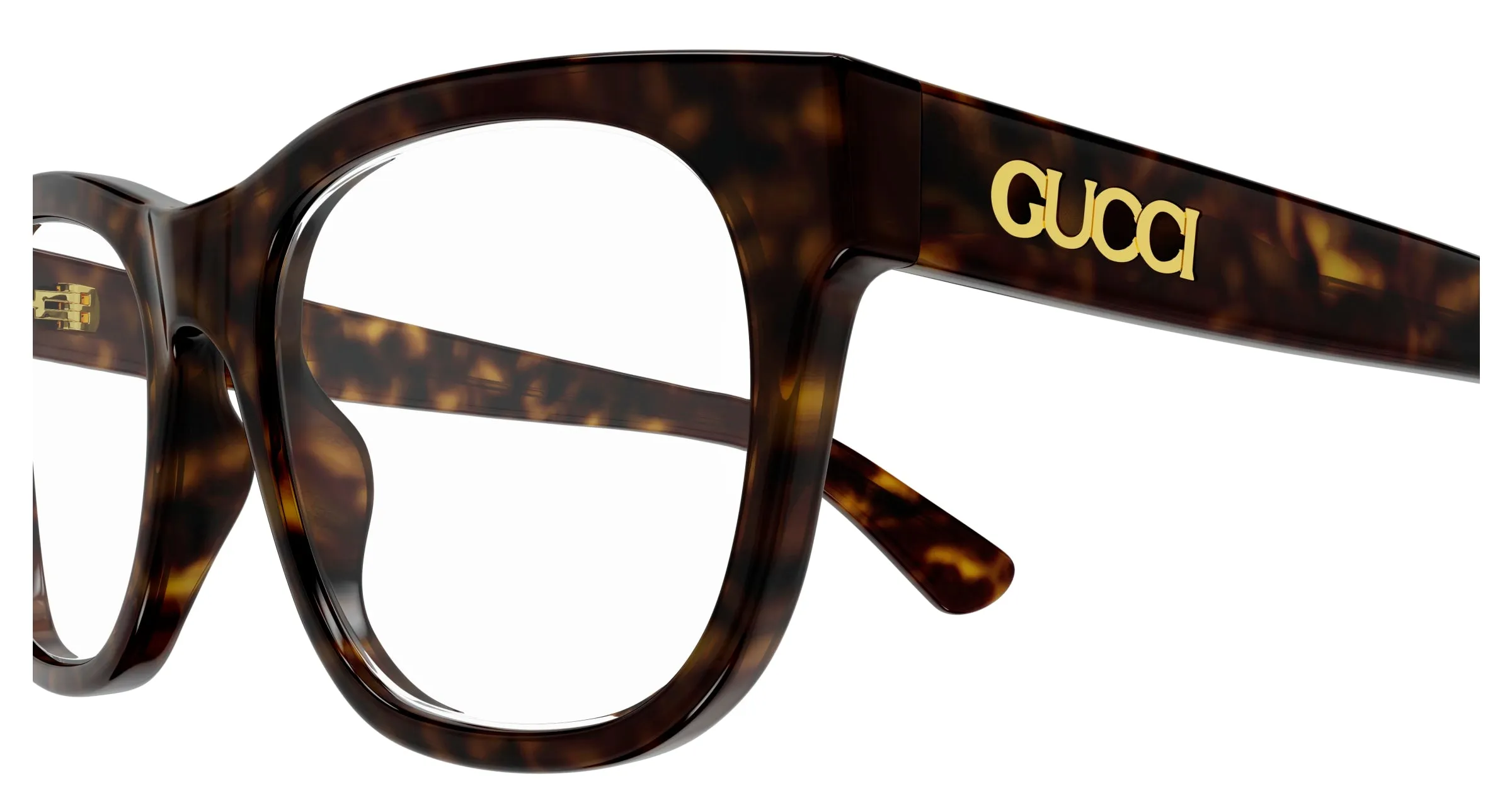 Gucci GG1796O 006 Montature da vista Acetato Havana Trasparente Squadrata - immagine 3