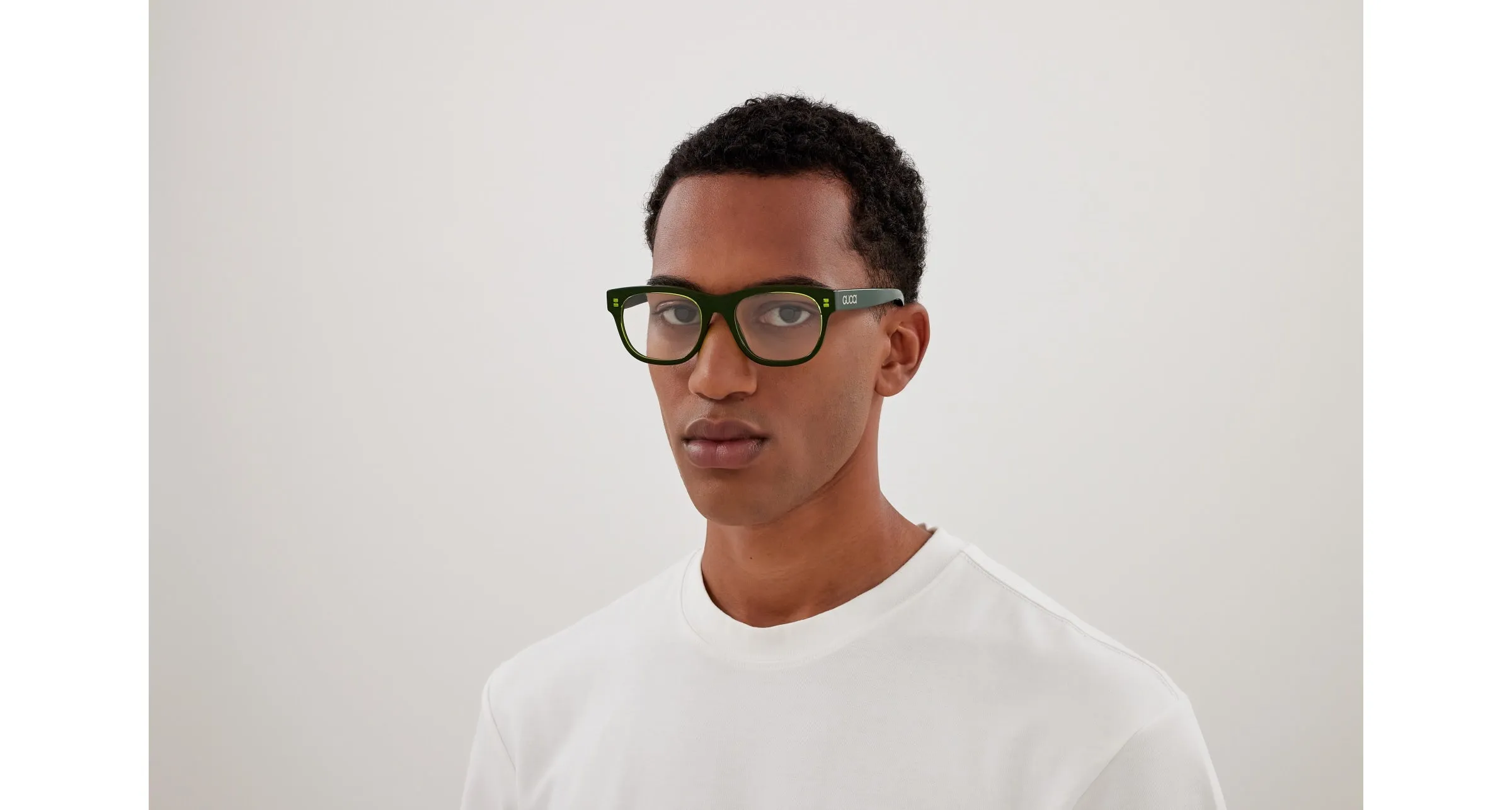 Gucci GG1796O 004 Montature da vista Acetato Verde Trasparente Squadrata - immagine 4