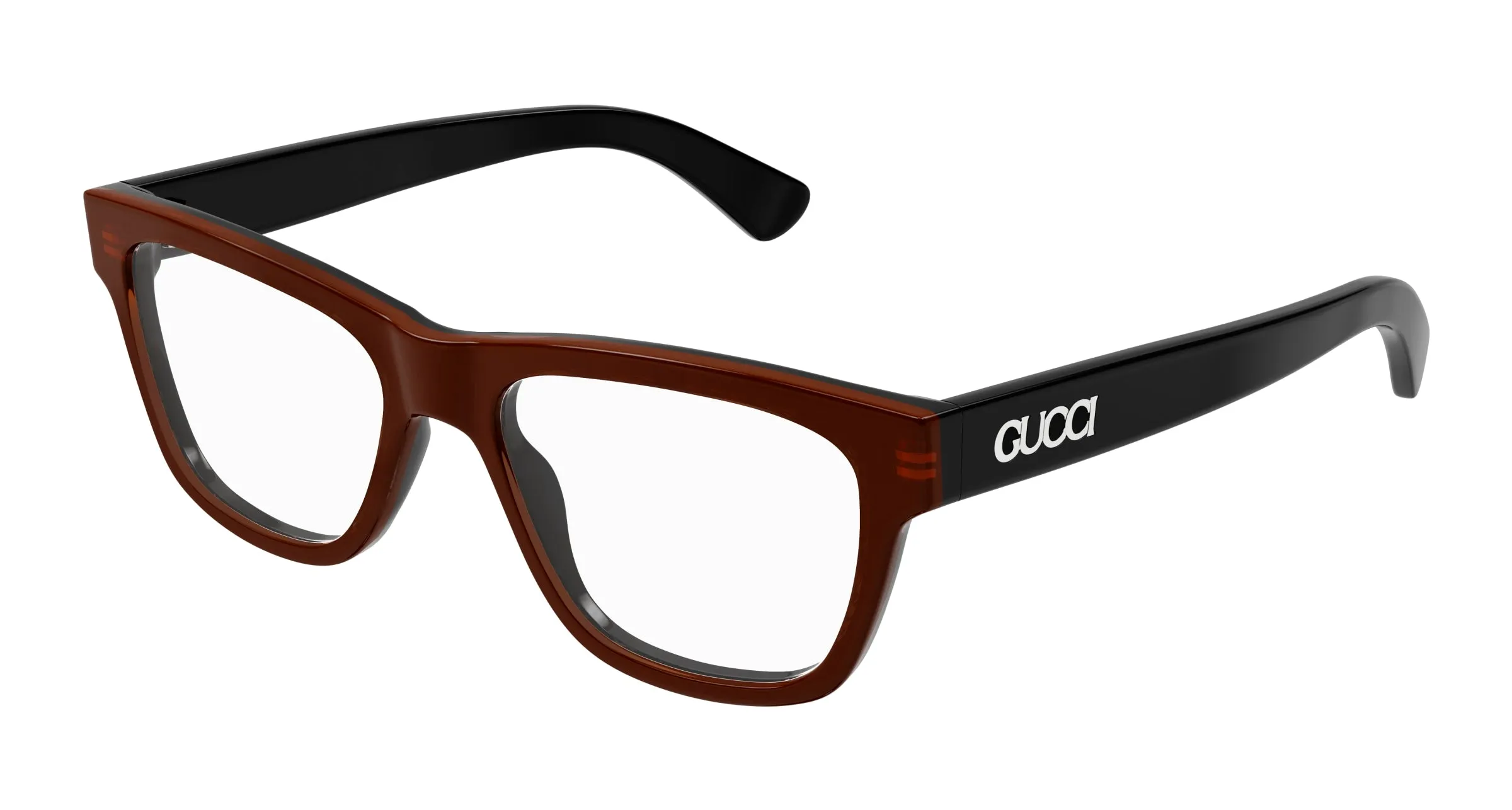 Gucci GG1795O 003 Montature da vista Acetato Nero Trasparente Squadrata - immagine 1