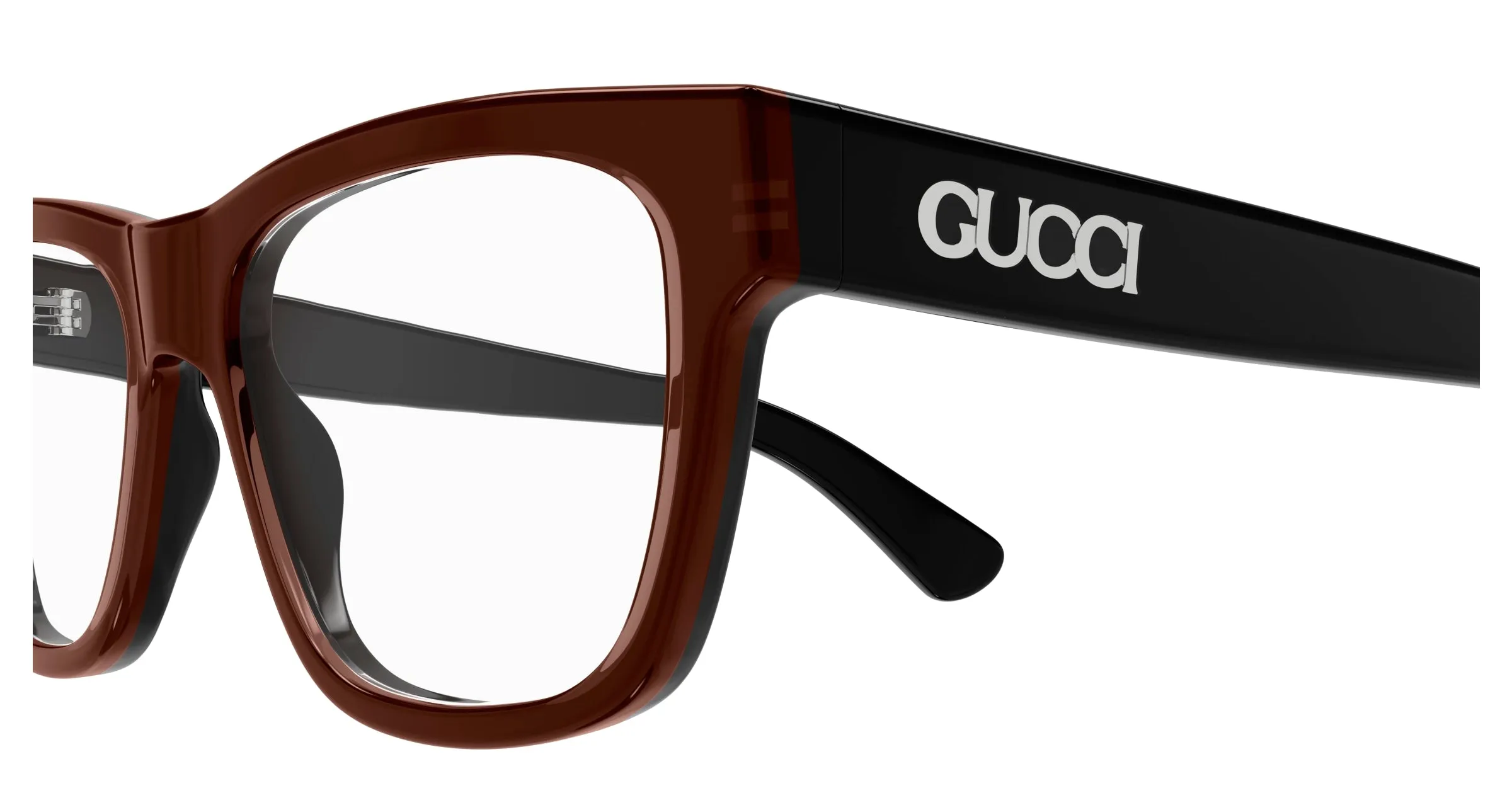 Gucci GG1795O 003 Montature da vista Acetato Nero Trasparente Squadrata - immagine 3