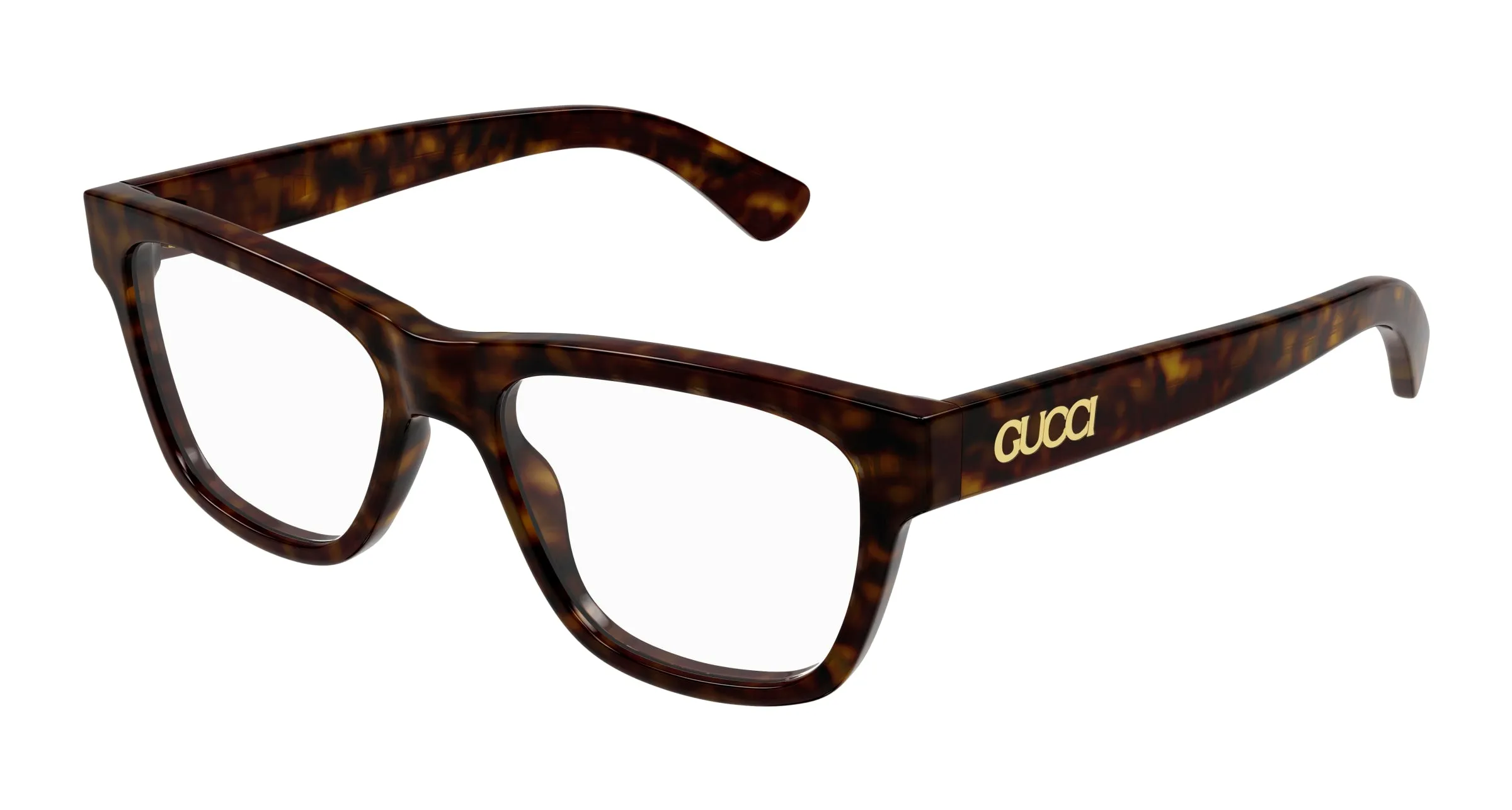 Gucci GG1795O 002 Montature da vista Acetato Havana Trasparente Squadrata - immagine 1