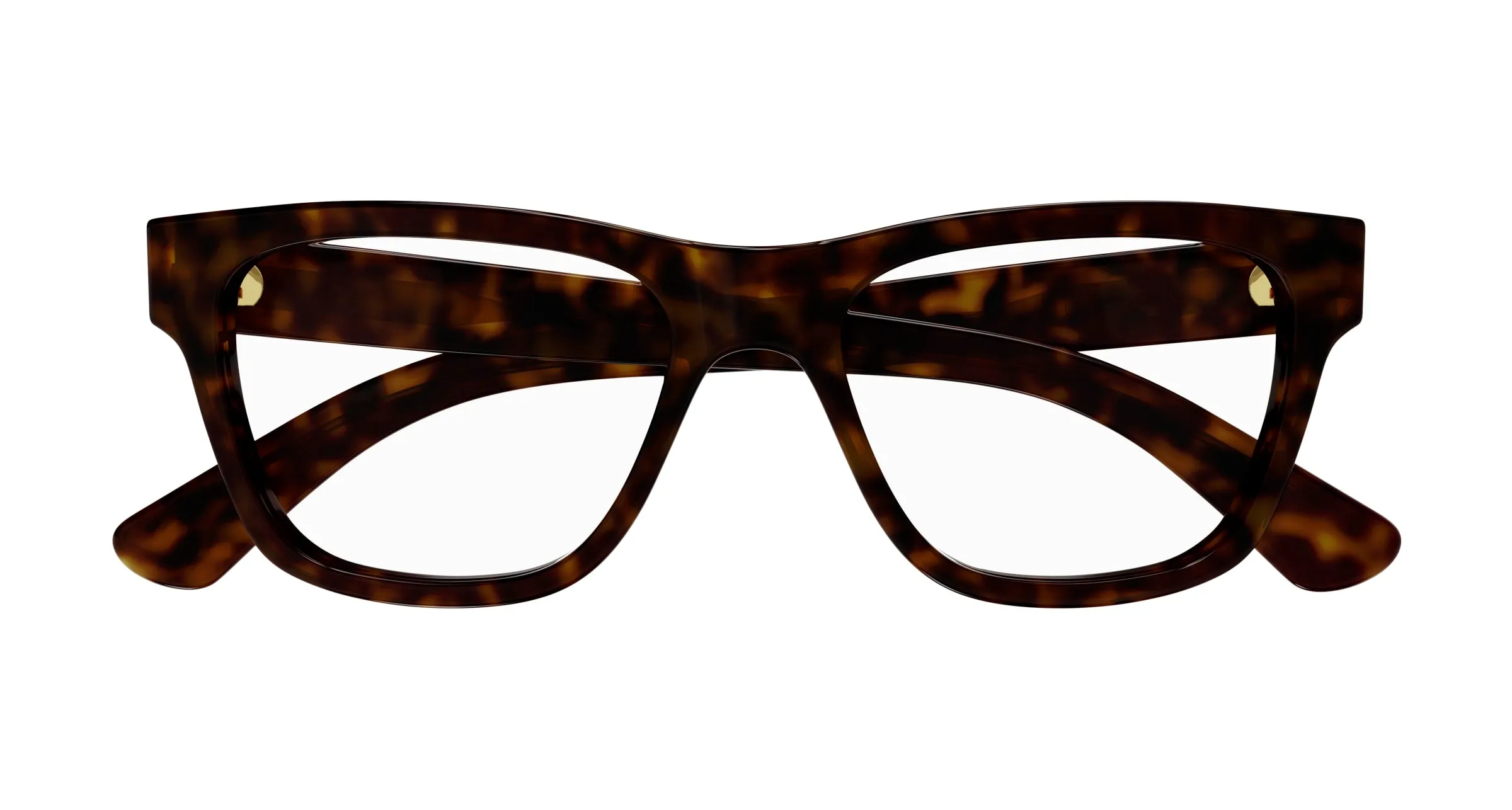Gucci GG1795O 002 Montature da vista Acetato Havana Trasparente Squadrata - immagine 2