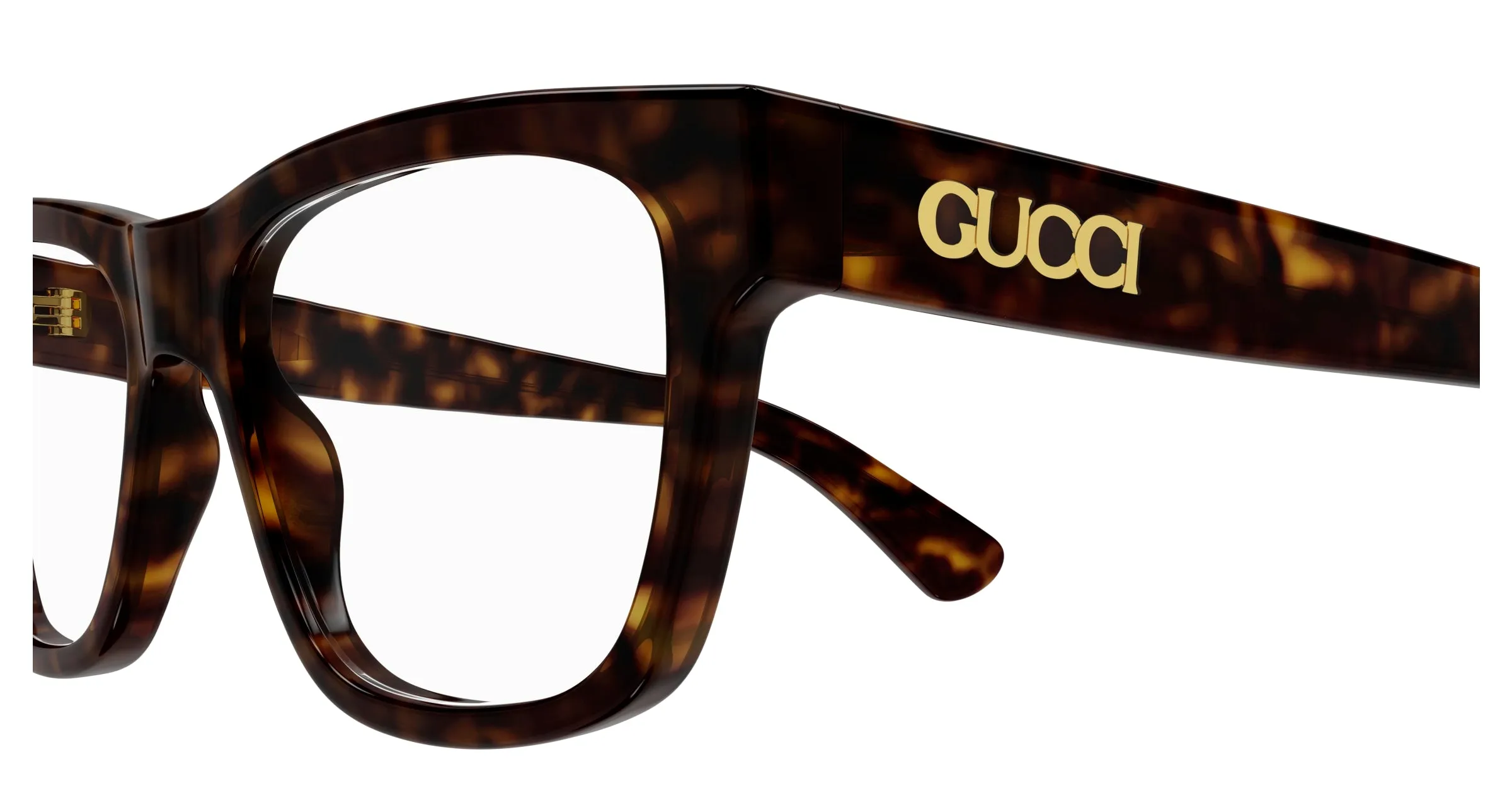 Gucci GG1795O 002 Montature da vista Acetato Havana Trasparente Squadrata - immagine 3