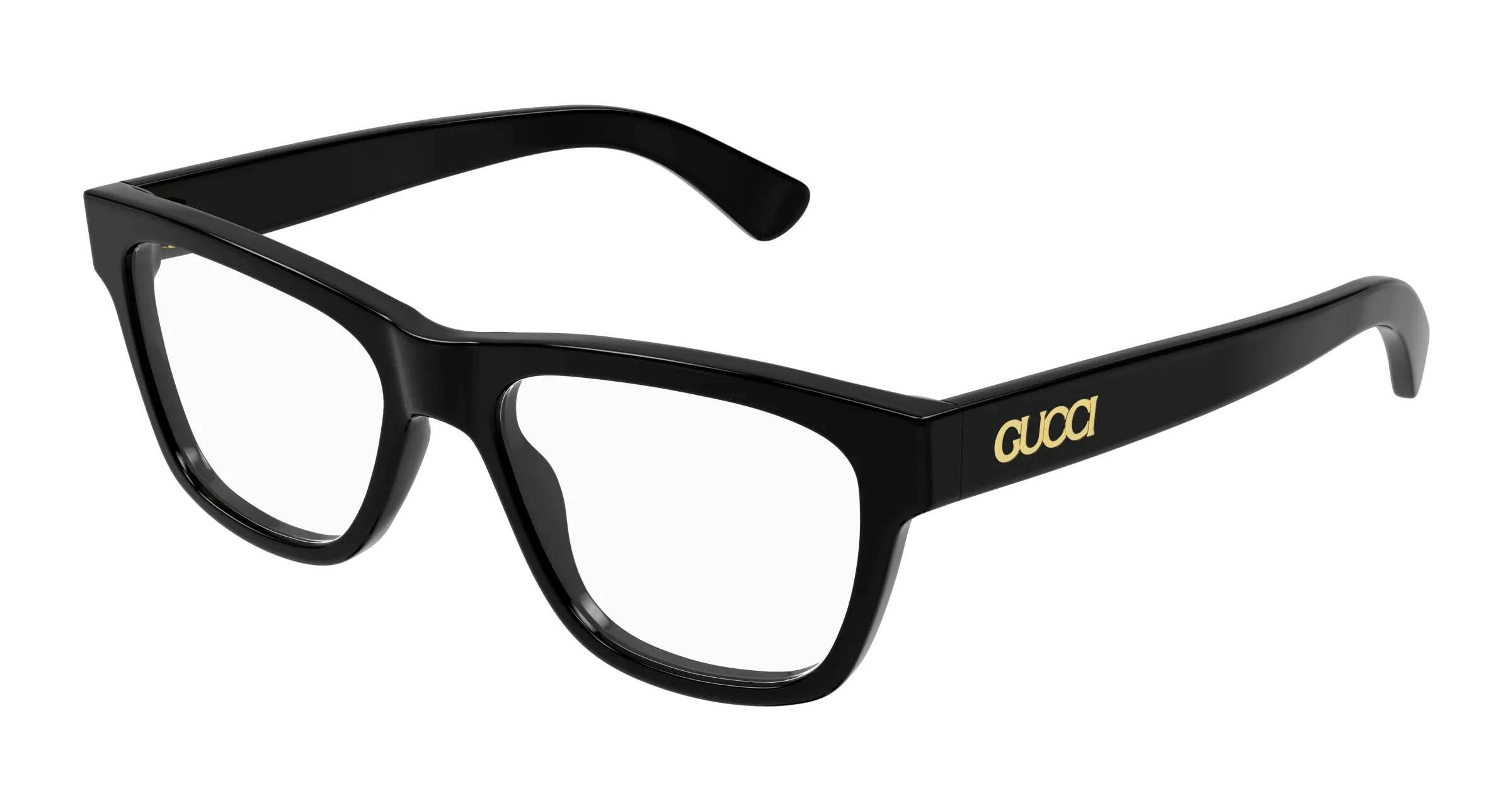 Gucci GG1795O 001 Montature da vista Acetato Nero Trasparente Squadrata - immagine 1