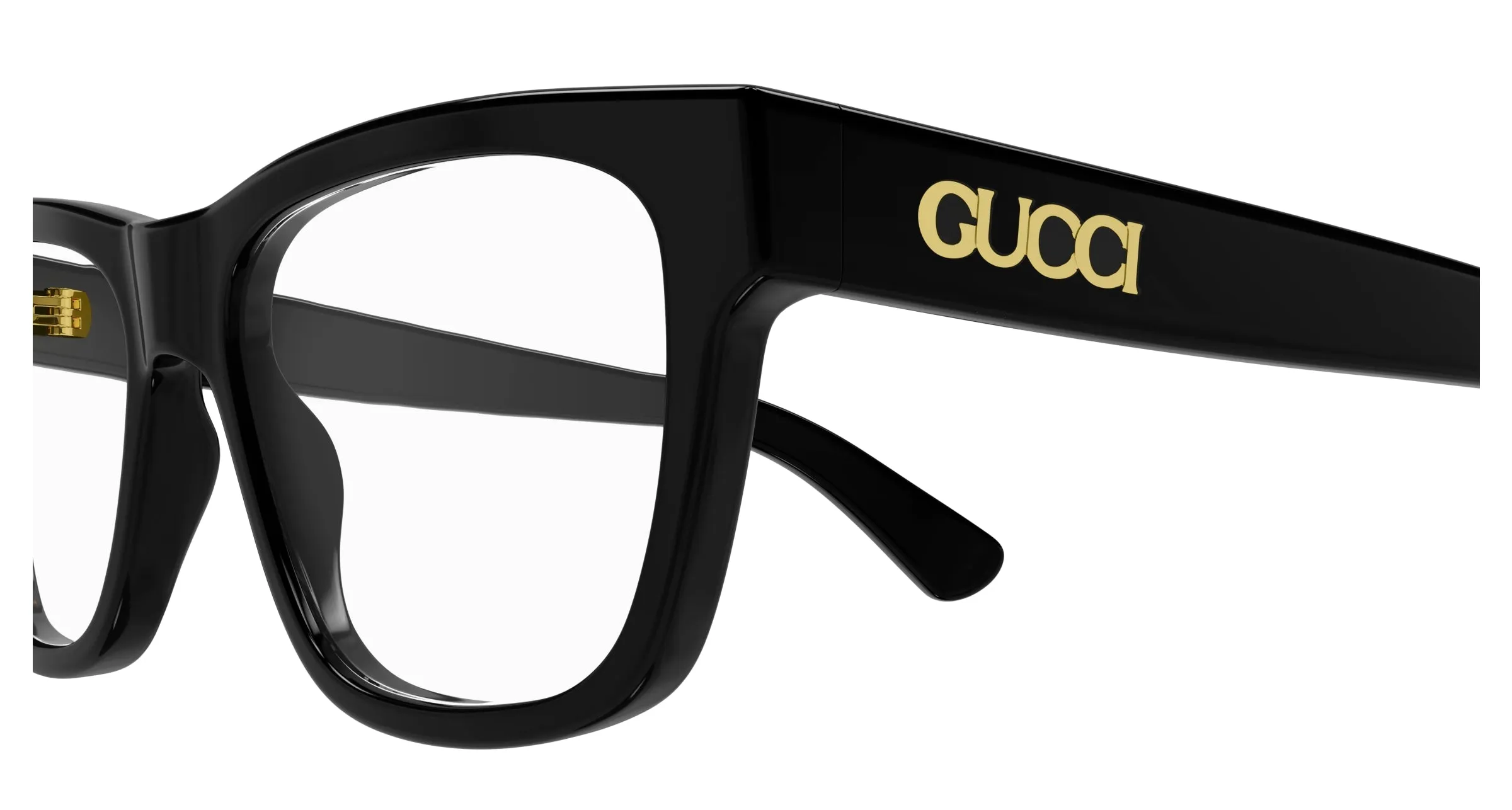 Gucci GG1795O 001 Montature da vista Acetato Nero Trasparente Squadrata - immagine 3