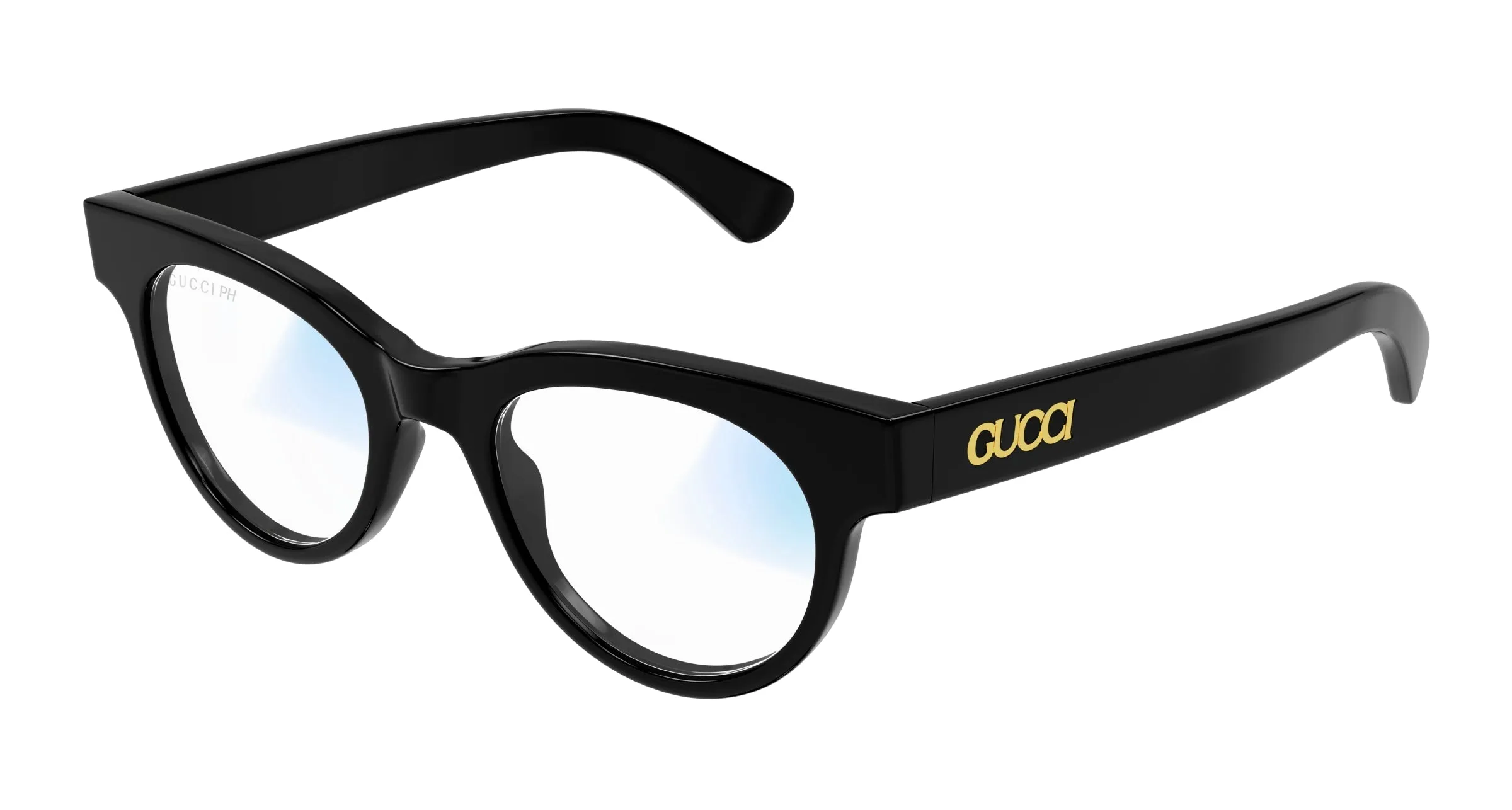 Gucci GG1792S 001 Occhiali da sole Acetato Nero Trasparente Rotonda Fotocromatico - immagine 1