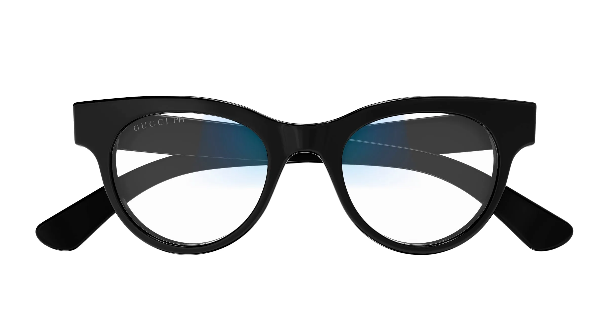 Gucci GG1792S 001 Occhiali da sole Acetato Nero Trasparente Rotonda Fotocromatico - immagine 2