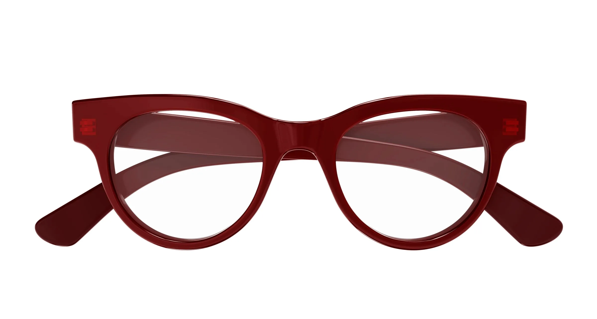 Gucci GG1792O 004 Montature da vista Acetato Rosso Trasparente Rotonda - immagine 2