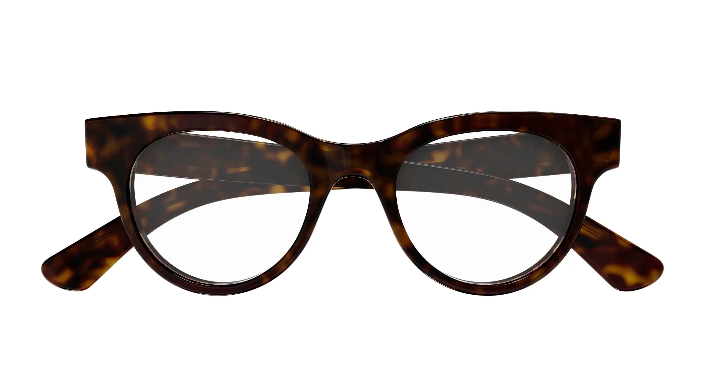 Gucci GG1792O 002 Montature da vista Acetato Havana Trasparente Rotonda - immagine 2