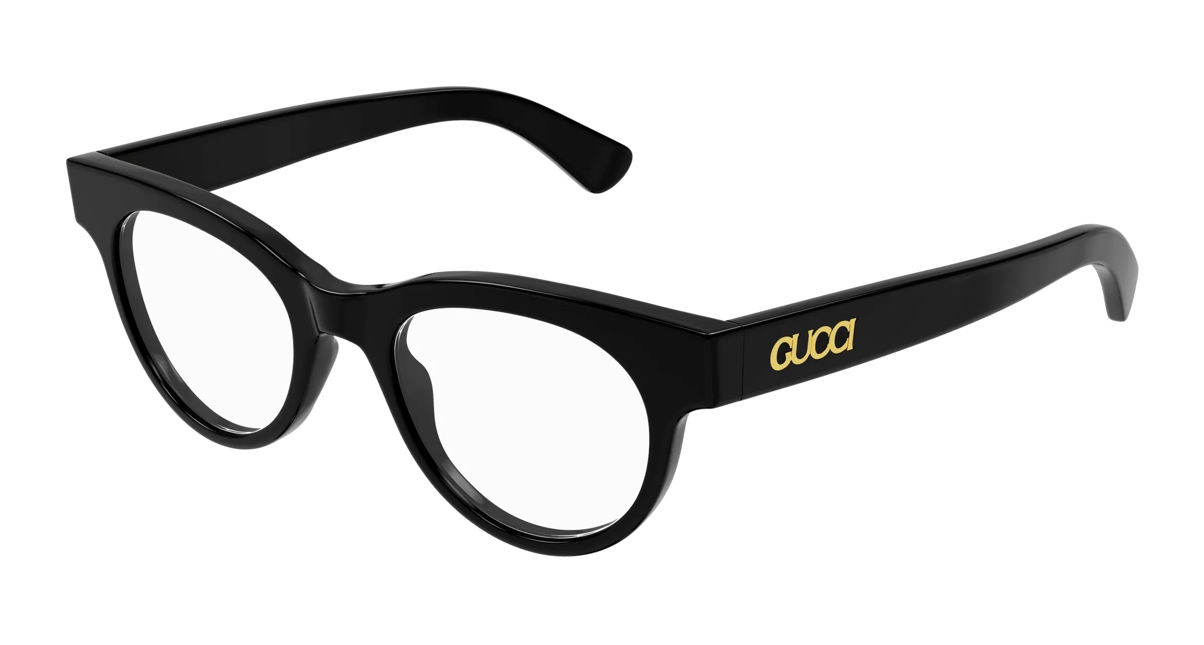 Gucci GG1792O 001 Montature da vista Acetato Nero Trasparente Rotonda - immagine 1