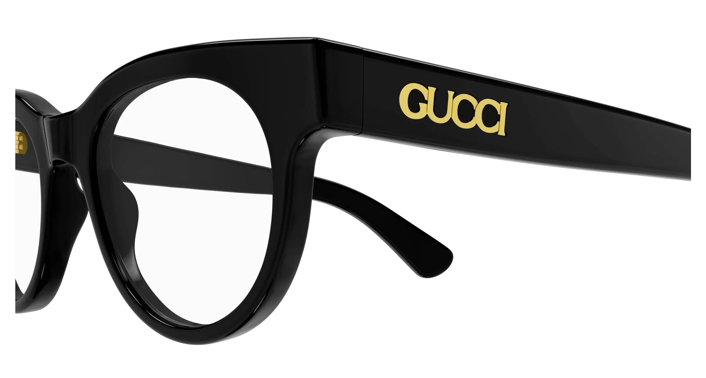 Gucci GG1792O 001 Montature da vista Acetato Nero Trasparente Rotonda - immagine 3