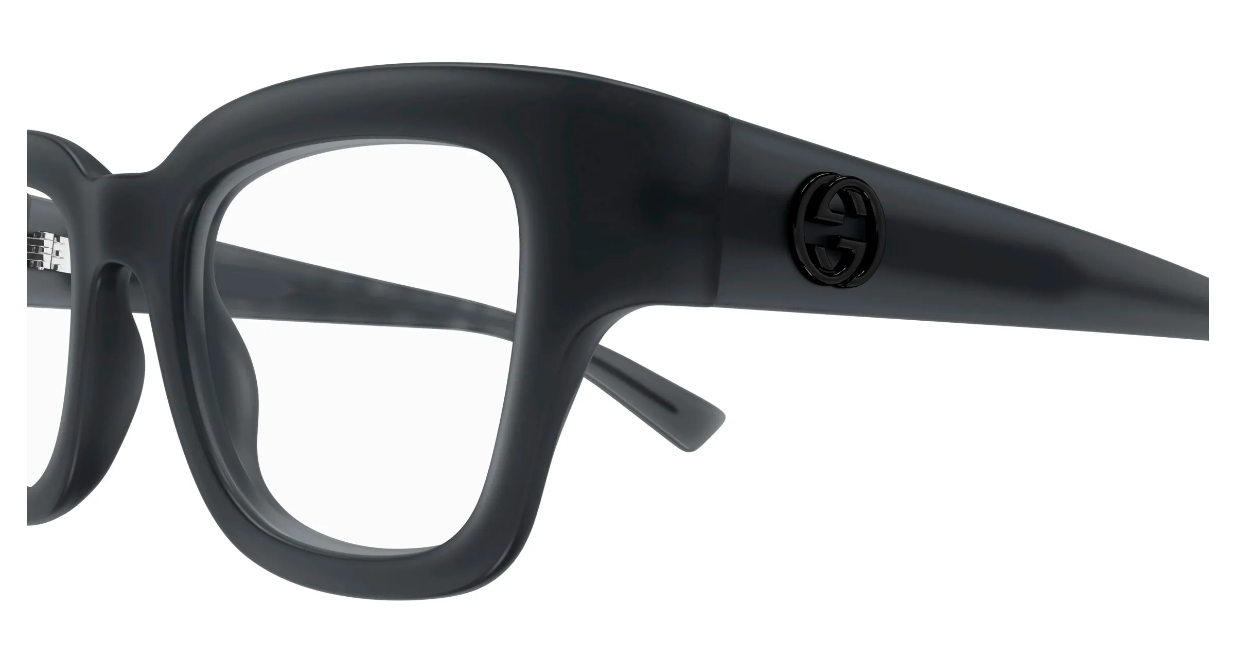 Gucci GG1788O 001 Montature da vista Iniettato Grigio Trasparente Squadrata - immagine 3