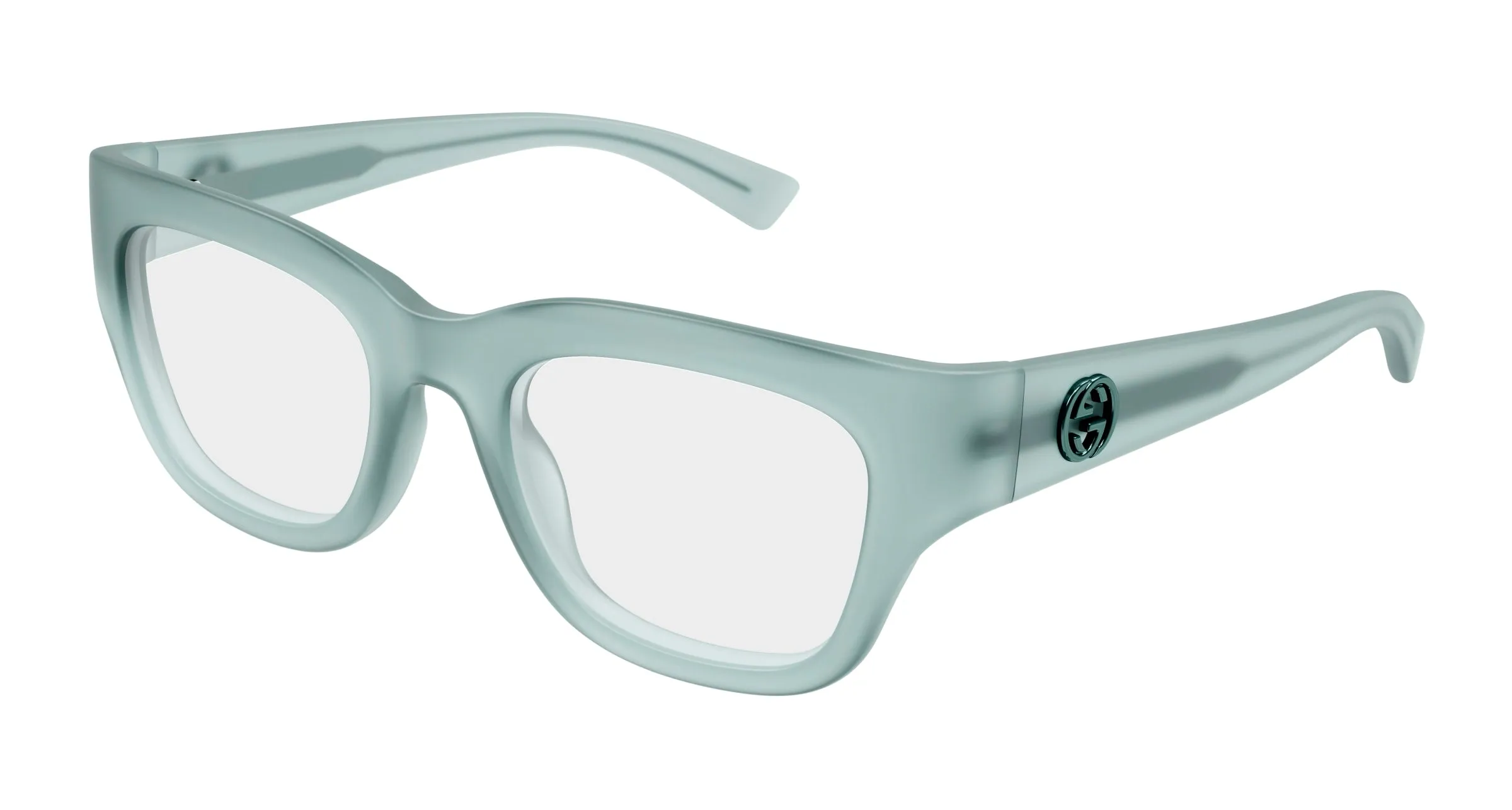 Gucci GG1785O 004 Montature da vista Iniettato Verde Trasparente Squadrata - immagine 1