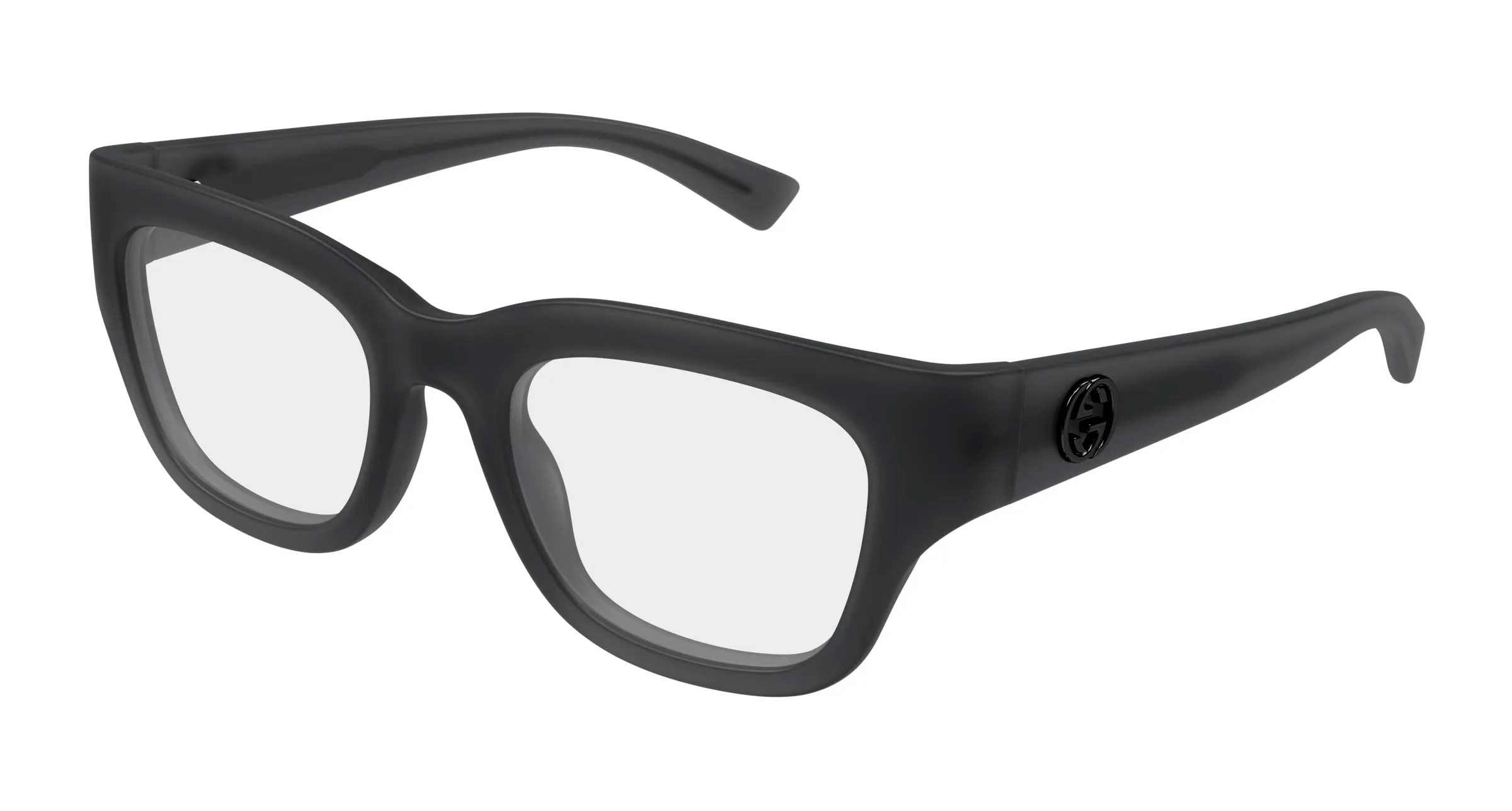 Gucci GG1785O 001 Montature da vista Iniettato Grigio Trasparente Squadrata - immagine 1