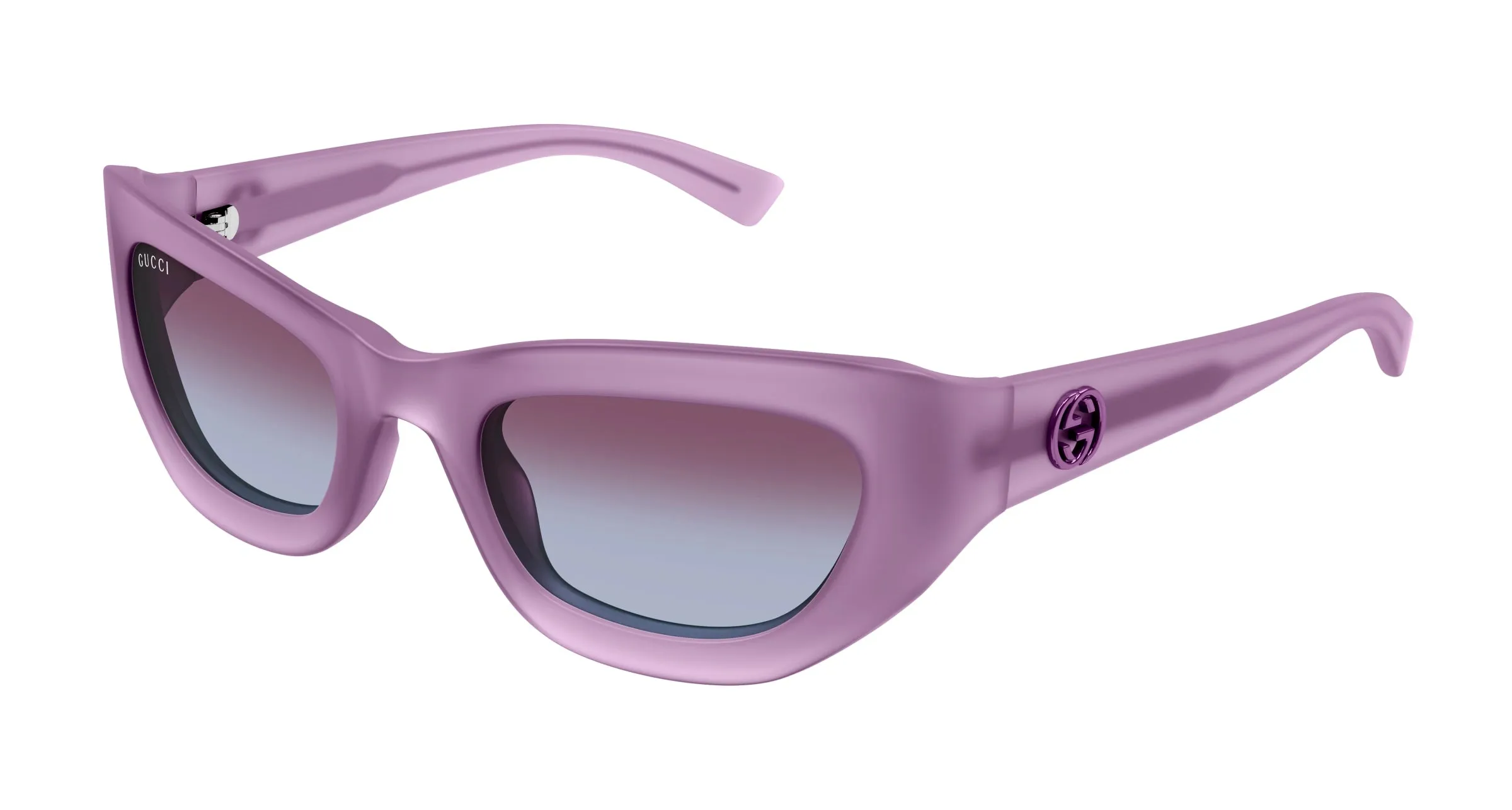 Gucci GG1784S 004 Occhiali da sole Iniettato Viola Viola Cat Eye - immagine 1