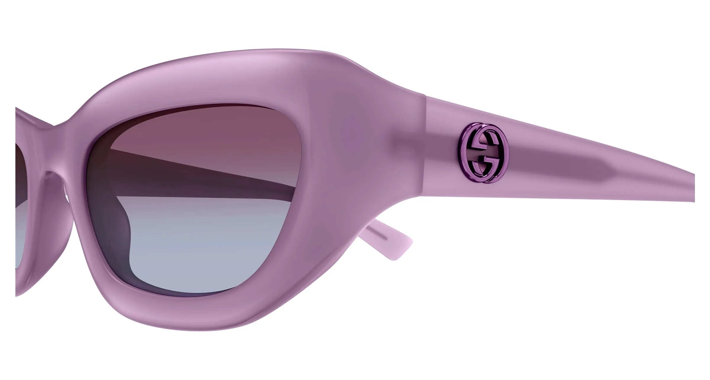 Gucci GG1784S 004 Occhiali da sole Iniettato Viola Viola Cat Eye - immagine 3